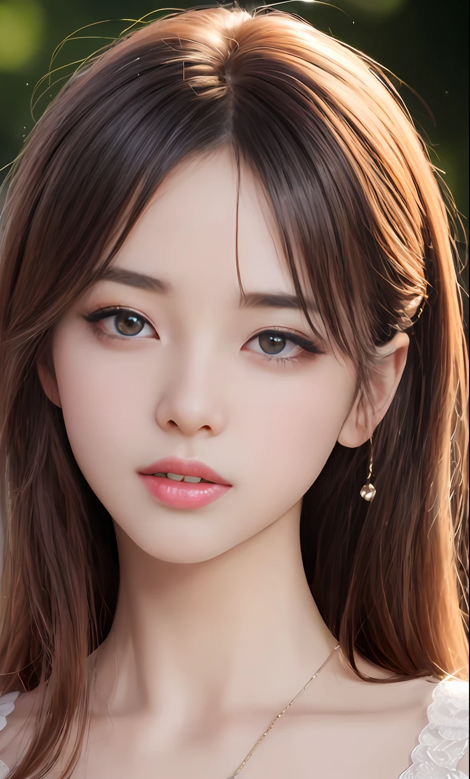 (8k, RAW photo, photorealistic:1.25) ,( lip gloss, eyelashes, glossy finish, glossy skin, best quality, super high resolution, depth of field, chromatic aberration, caustics, wide light, natural shadow, Kpop idol) look with serenity and goddess-like bliss to the spectators,