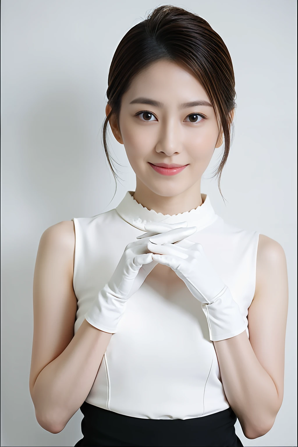 (top-quality、超A high resolution:1.2) (Glossy、Companion style:1.1)(White Gloves) Event Venues､Photos of beautiful Japan women
