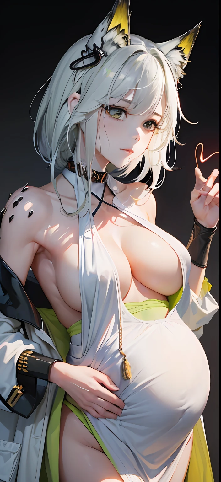 (超高分辨率,真实感,realisticlying,best qualtiy,真实感),(8K,RAW photogr,best qualtiy,tmasterpiece),((NSFW)),(photon maping,Radio City,physically-based renderingt,automatic white balance) ,sense of science and technology,Need,Daisaku,illustration,CG,Unity,Wallpapers,Official diagram,Amazing,finedetail,Extremely sophisticated and aesthetic,Extremely meticulous,Highly meticulous,sharp fokus,Rich background,blur backgroun,(Real Human,photore), ((((highdetailskin,Visible Pore))), (((facial closeups))), ((Large breasts)), Her body towers over you,At least twice your height,At the end of the long, slender arms are dozens of twisting serpentine tentacles。Her face was covered with squirming tendrils,Her glowing red eyes are looking down at you,With a look of delight。Know that she has great power and wisdom,You can't help but be intimidated by her presence。Her slender fingers were bent,You can see sharp claws sticking out from each tip。Despite her alien appearance,But there is no denying it,There's something fascinating about her,A dangerous beauty,Even if it makes your heart beat faster,Will also attract you。Pregnant women with