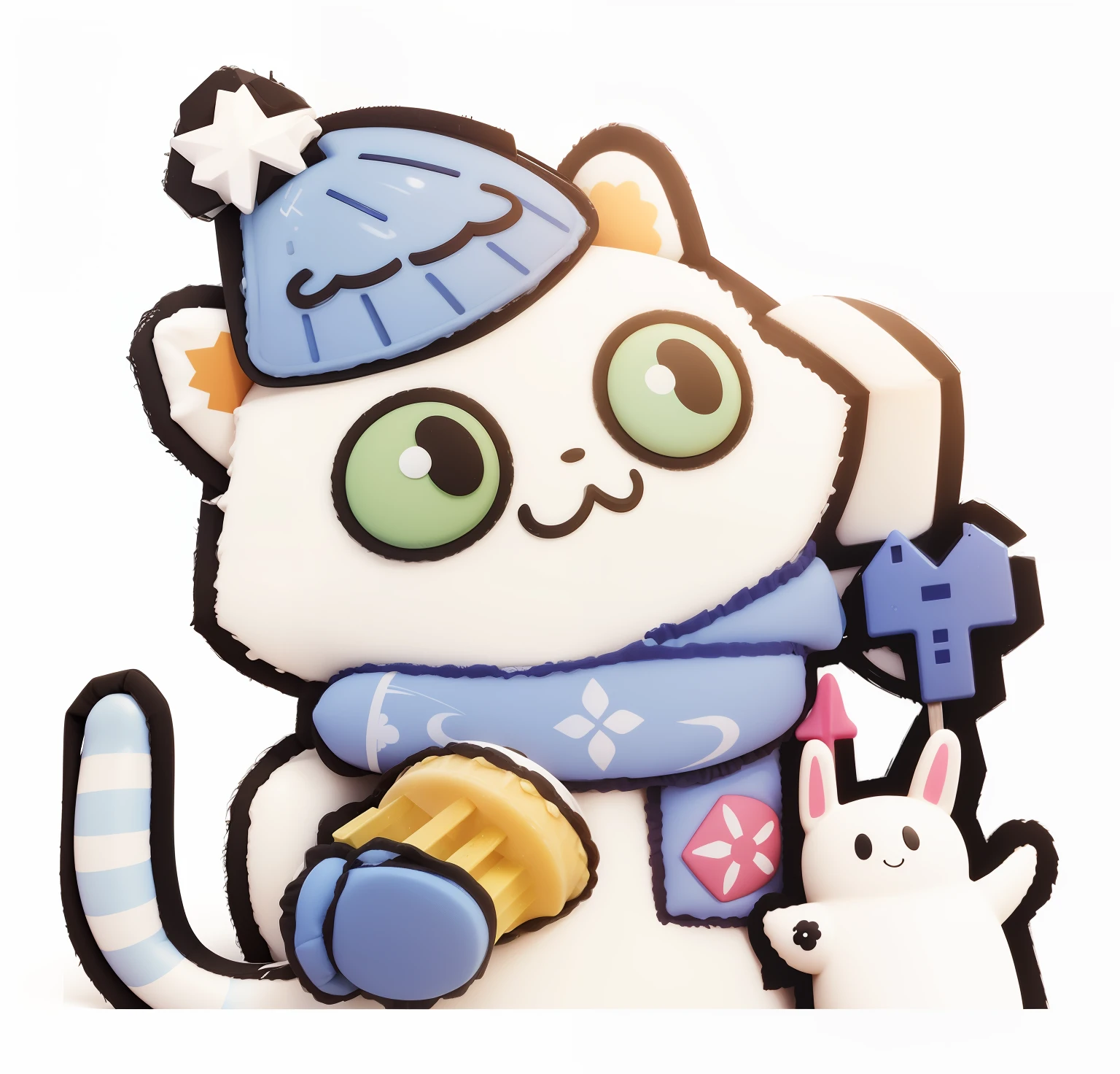 Plush 3D handheld popsicle