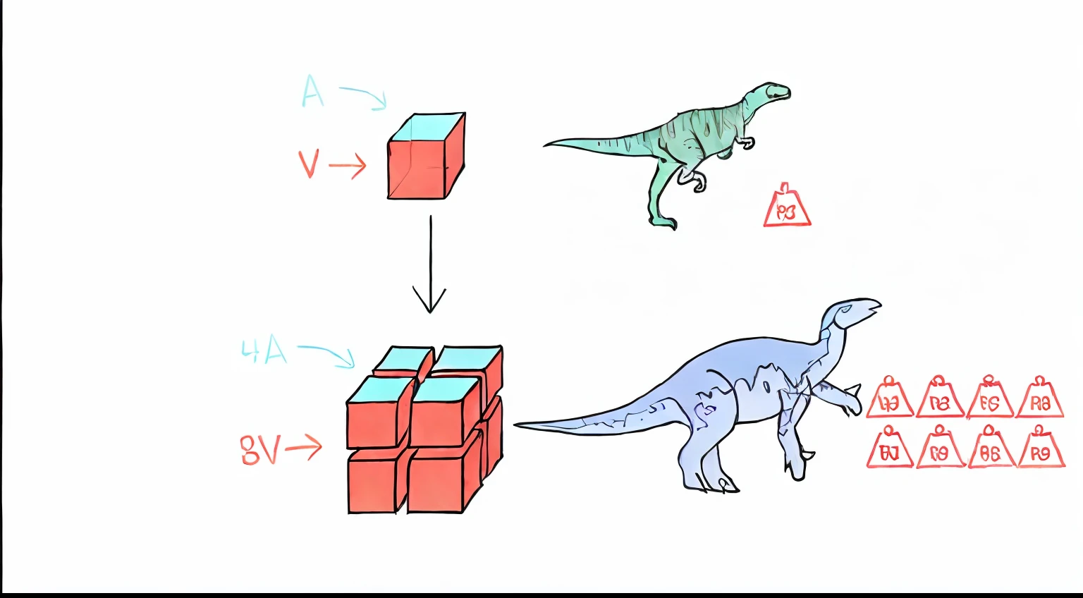 Cartoon dinosaurs are trying to solve the problem of boxes, Scientifically accurate, illustration in the golden ratio, Pixel art dinosaurs, rottweiler dinosaur hybrid, Detailed 2D illustration, Vector tracing, Concept illustration, 2. 5 d illus, Animal transformation, textbook illustration in clolour, golden proportion illustration, Conversion order, Platonic form, Simple illustration
