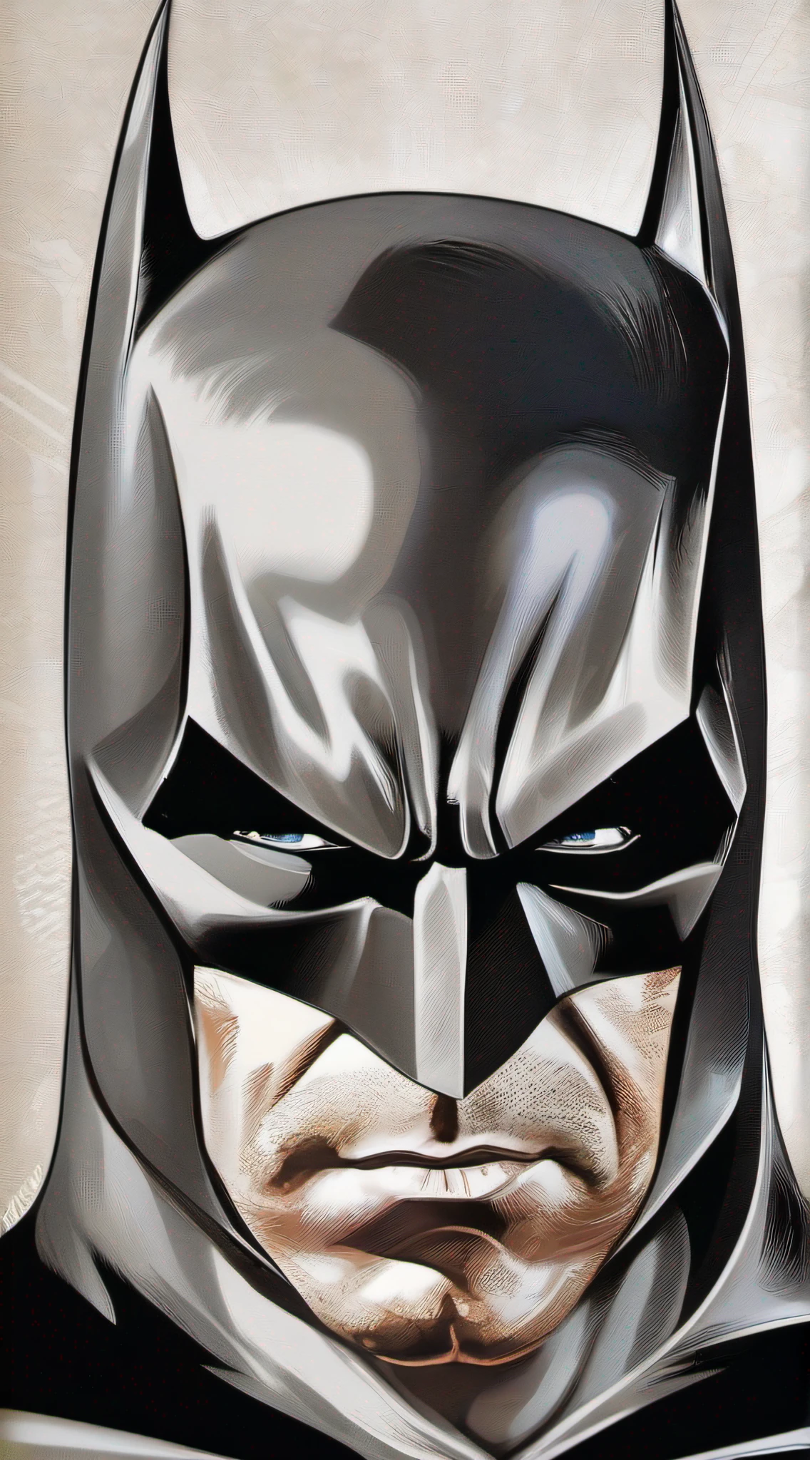 Batman , Retrato do Batman, close up, Retrato de Batman, olhar fixo para telespectador Batman, Iconic character of high detail, O Batman, Jason Statham como Batman, Sylvester Stallone como Batman, Do filme Batman, portrait batman ancient biblical, Batman irritado, Anigirl Batman, Superhero portrait, Arte de Alessandro Pautasso, Estilo de Arte DC Comics, Dark Knight