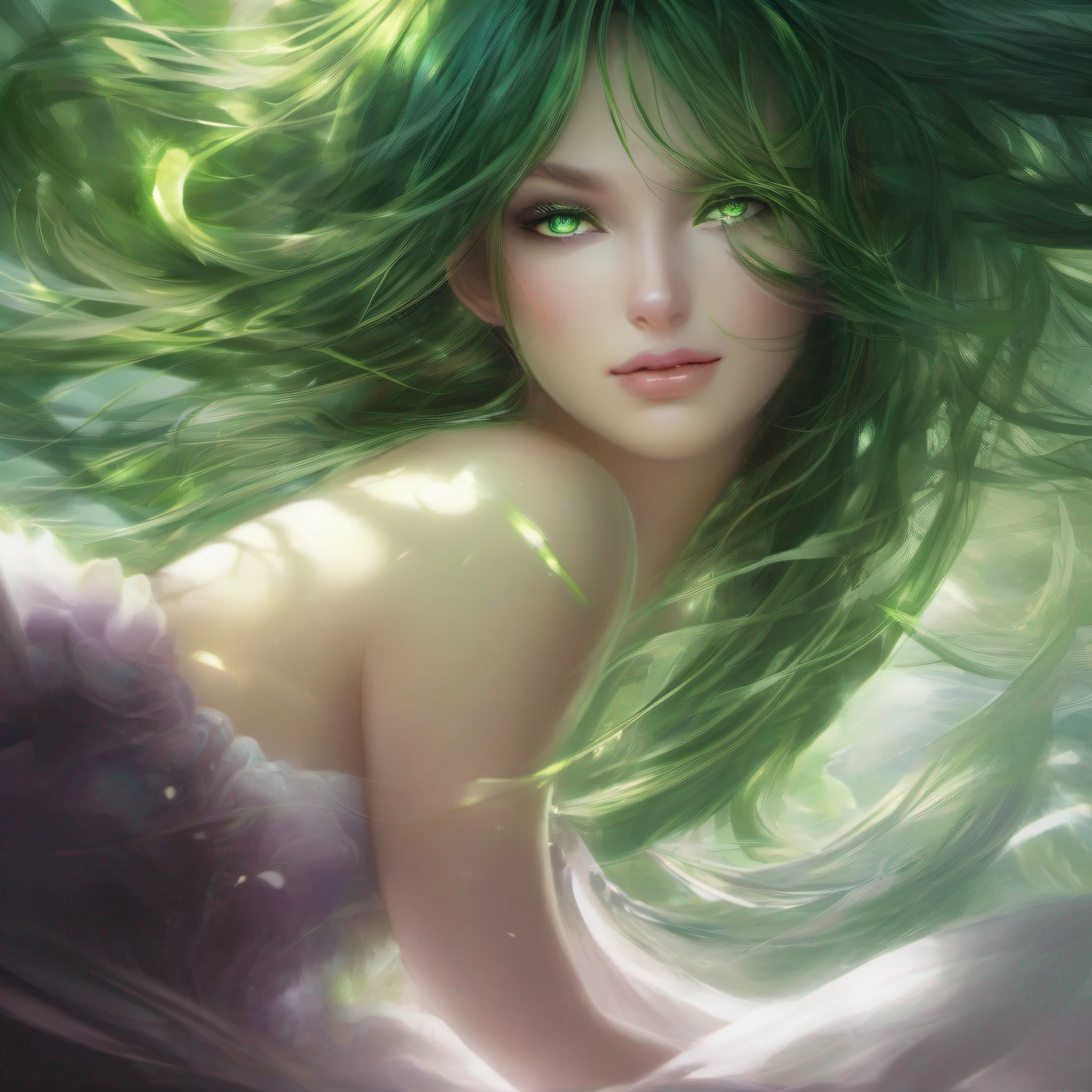 Green eye, big pussy, hair on pussy, sexy face, small breasts