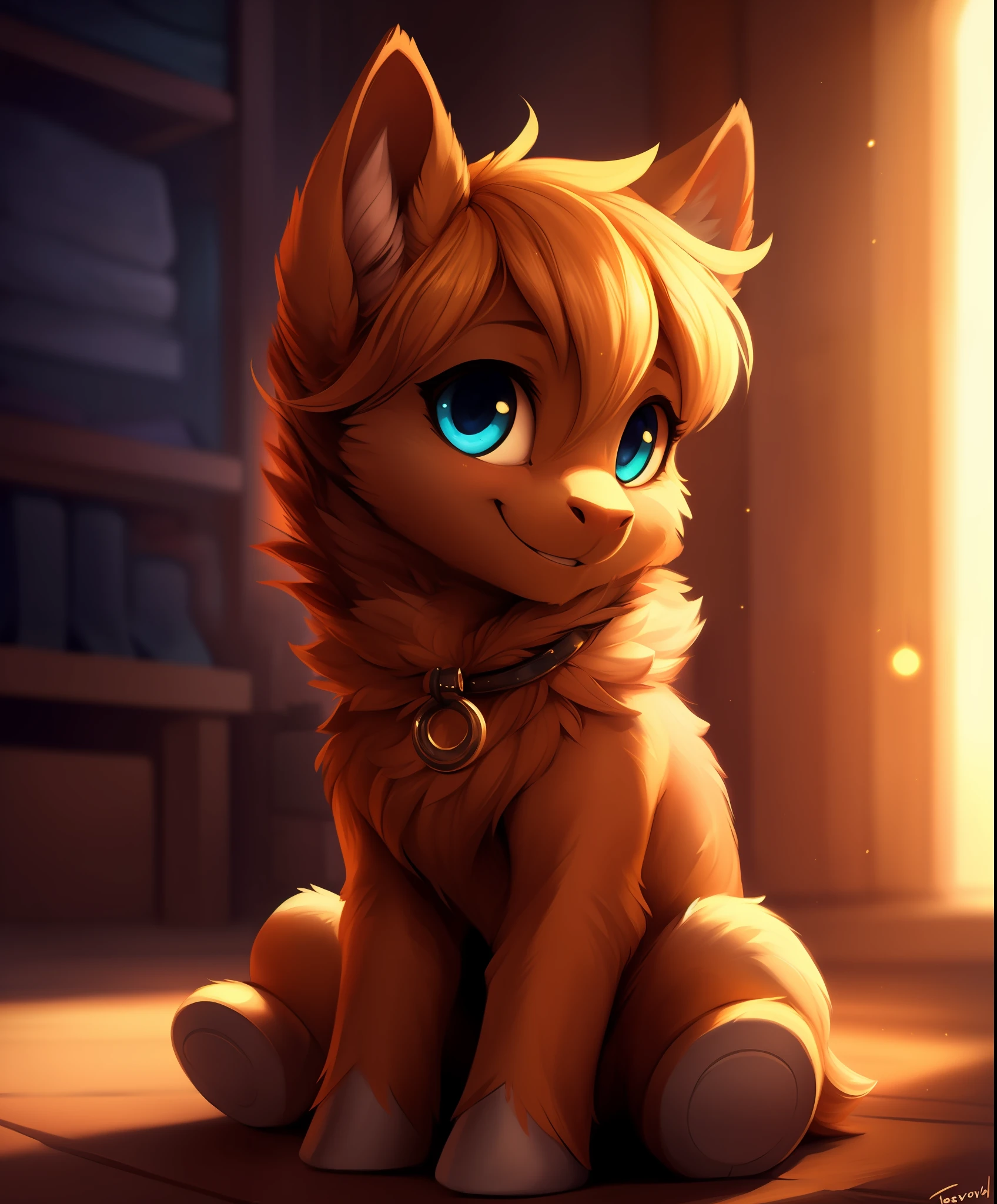 irl, photo, [[plushie]], solo, pony hitch trailblazer, full body, smiling, detailed fur, ear fluff, cinematic lighting, soft shadows, artstation, digital illustration, detailed, sharp, smooth, vibrant colors, smooth gradients, depth of field,, best quality, perfect anatomy, fluff, (body fur), masterpiece, (digital painting, soft shading,, warm lighting), cute,, [by dagasi|ancesra:0.5], (by foxovh|by personalami), (by einshelm|by tom_fischbach)]