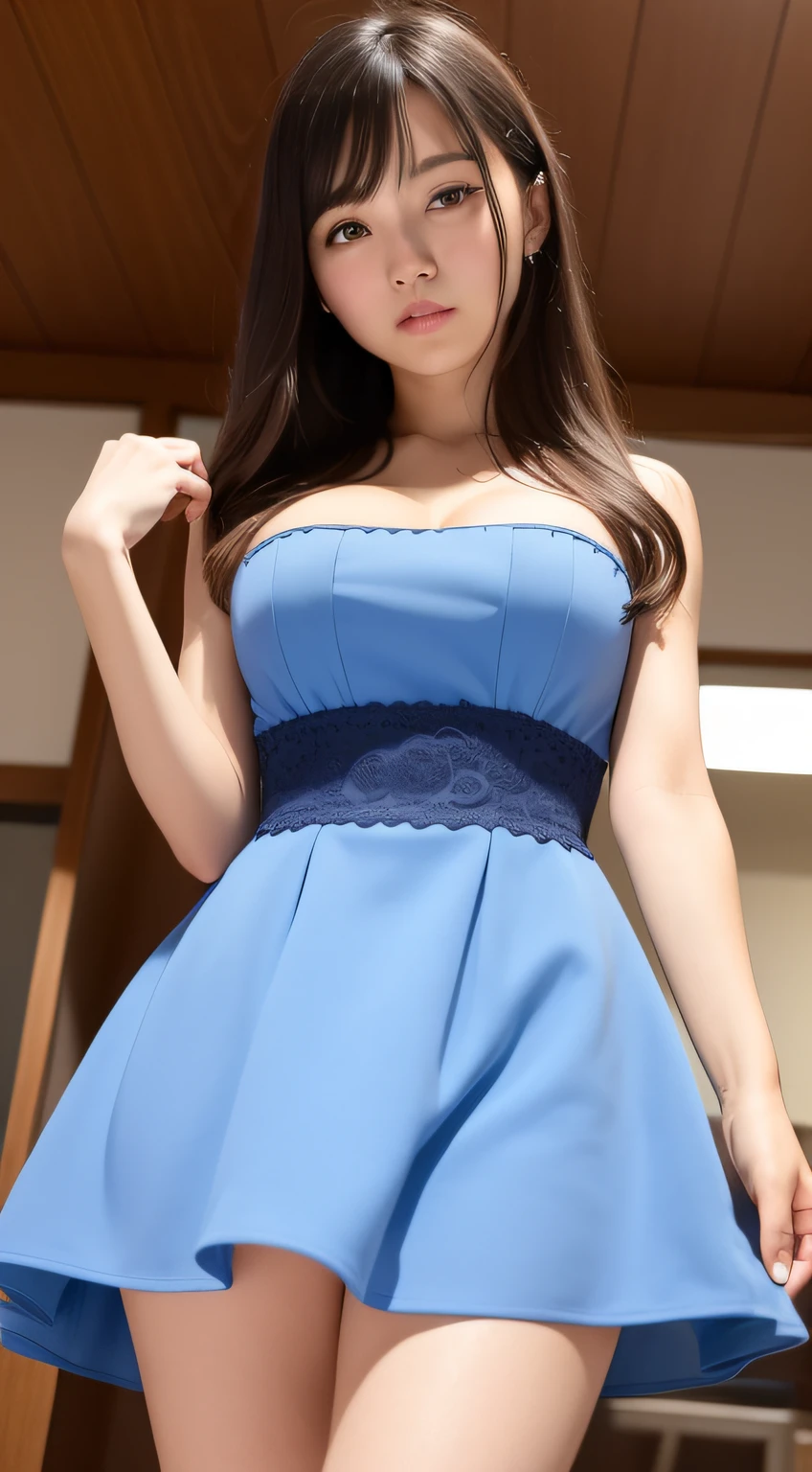 top-quality、masterpiece、ultra res、cute girl face、party dress、is wearing dress、full bodyesbian、Famous actresses of Japan、very beautif、A sexy