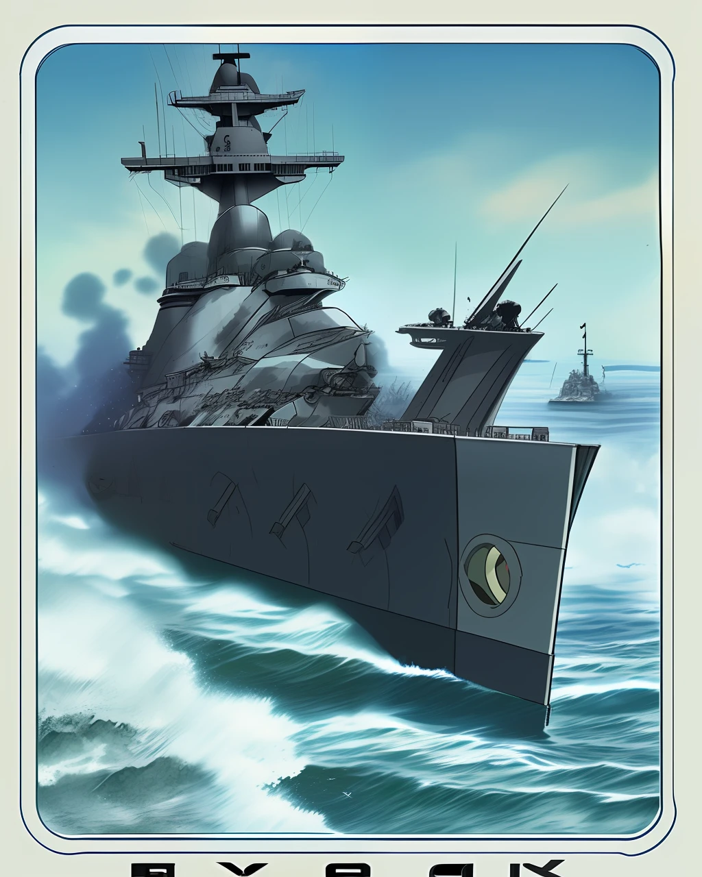battleship,heavily armored,2D Beautiful Girl,