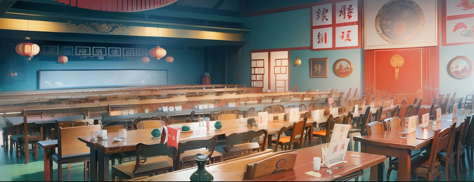 Chinese fan fan antique style aesthetic painting style animation effect style Drawn according to style