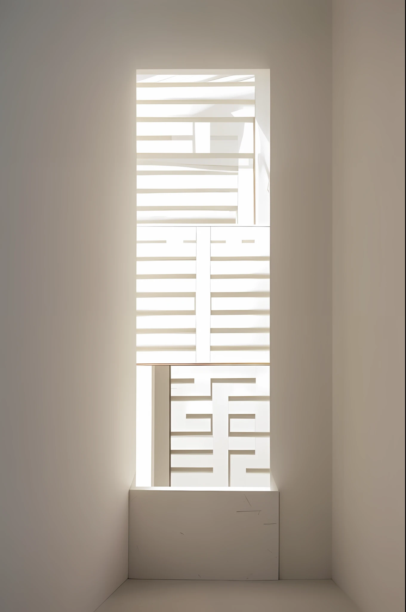 There is a wall,White walls,Light from the right front,cel shadow,tmasterpiece,((quality)),8K's,llight rays,planar,The light is soft,A single wall,Six o'clock in the afternoon in the light