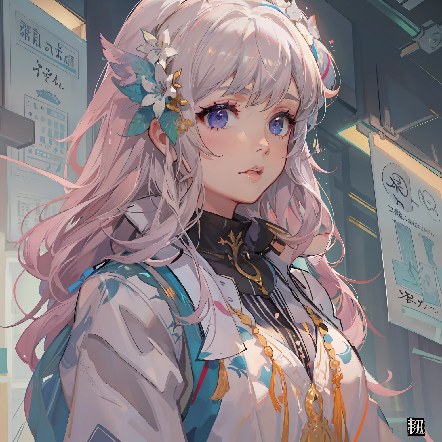 2080s、animesque、girl with、trending on artstationh、Rachel Walker、