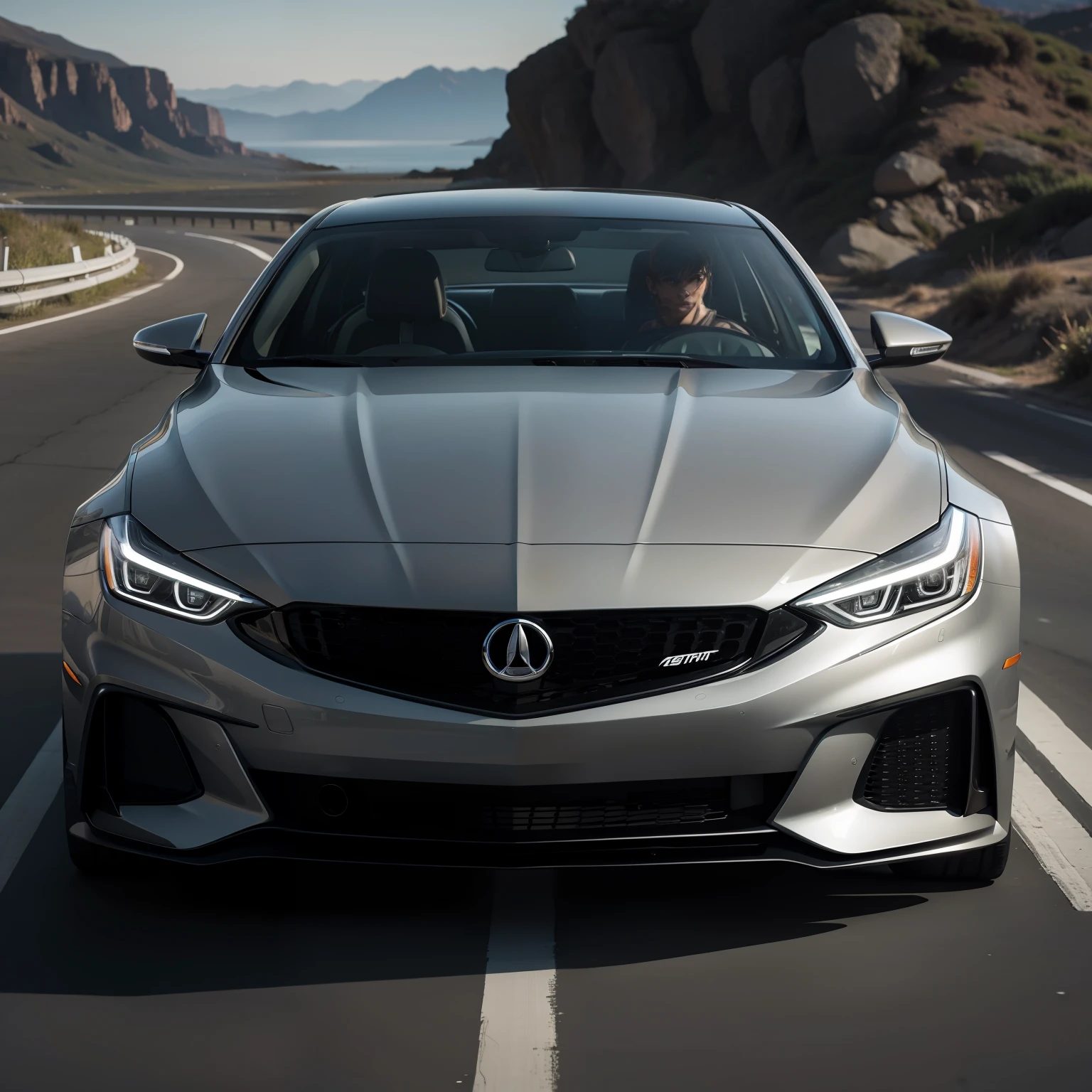 concept, sedan car, modern, striking lines, big, sporty