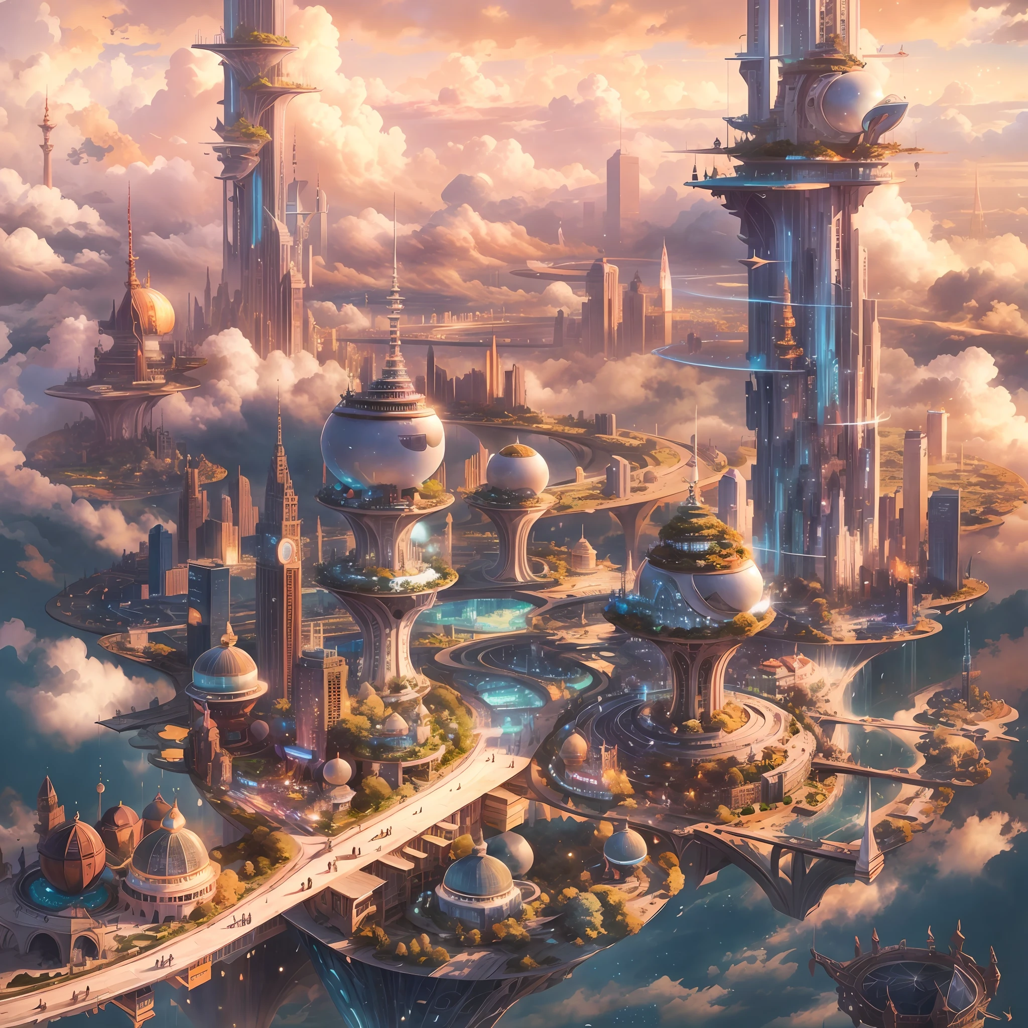 Sky City，Magnificent,fanciful
