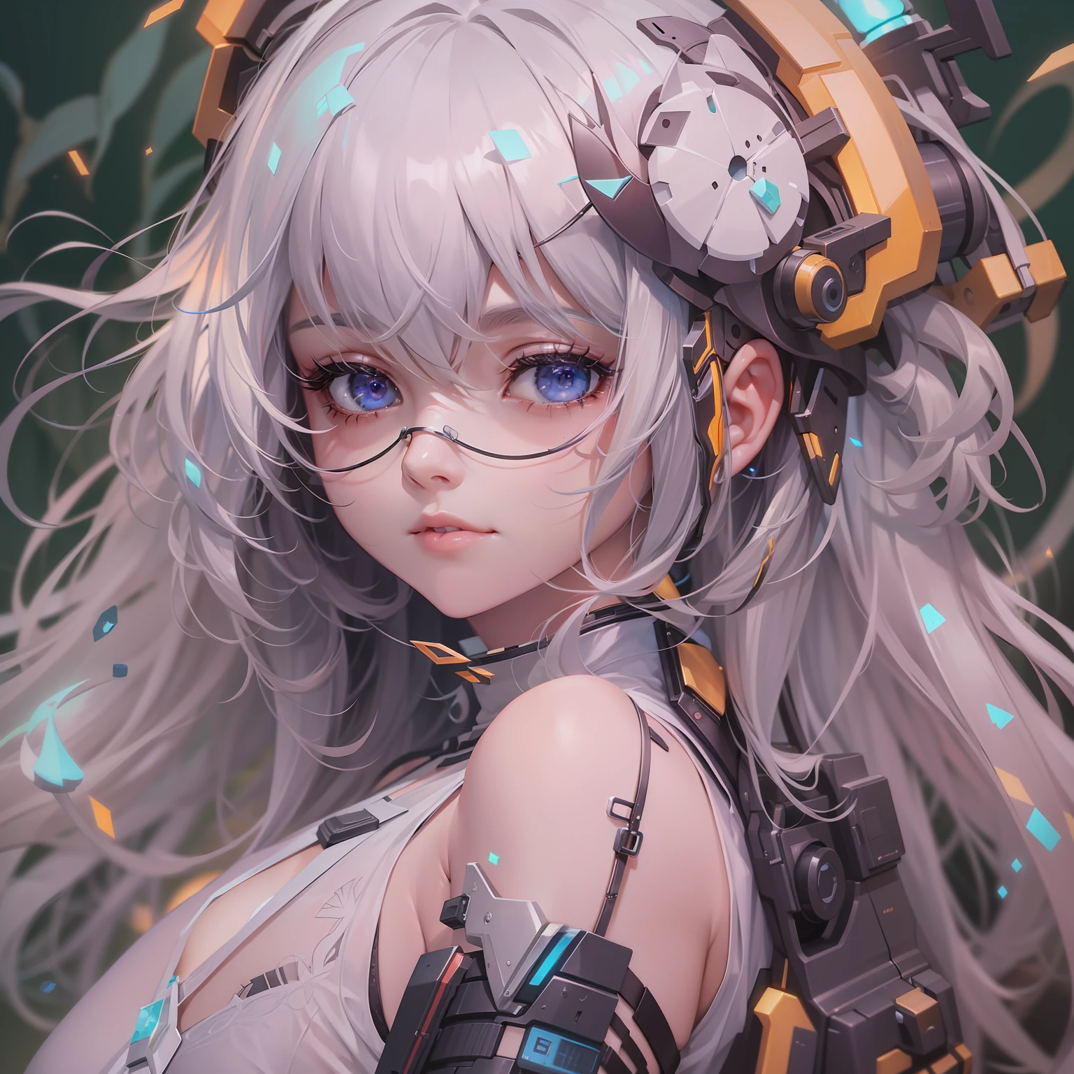 masterpiece、detaileds、Delicate touch、cyberpunked、2080s、animesque、girl with、trending on artstationh、Rachel Walker、