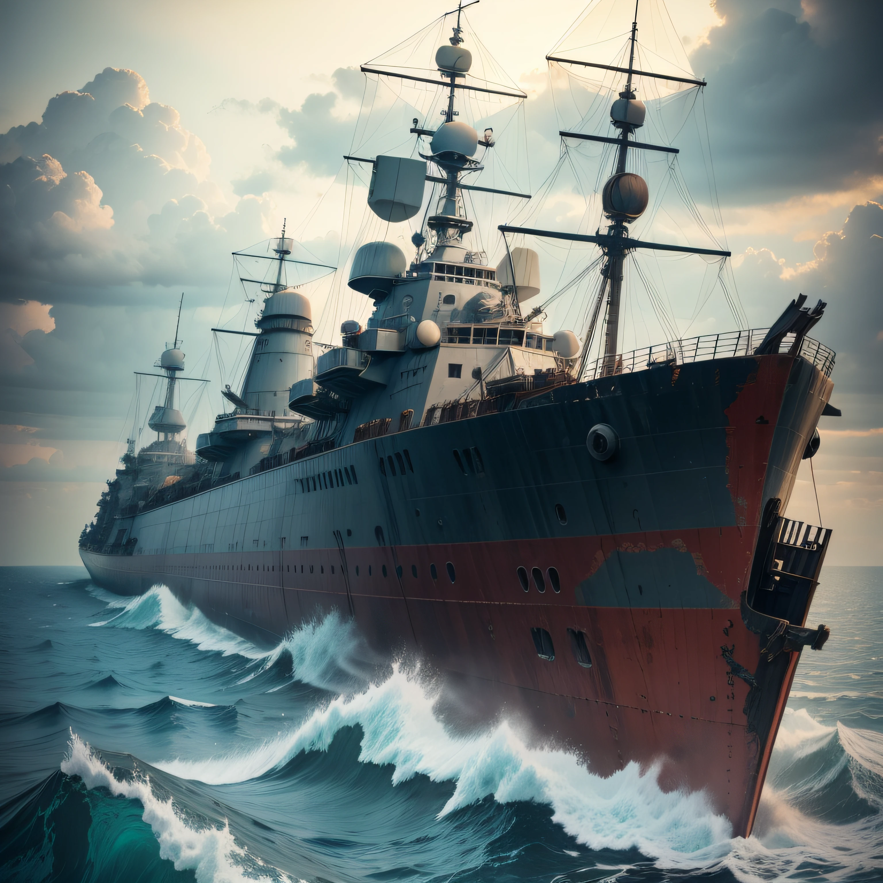 warship,shipwreck,sea bottom,RAW,urban,8k,realistic image,