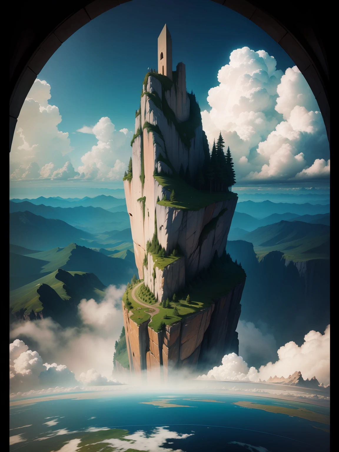 The gods overlook the earth