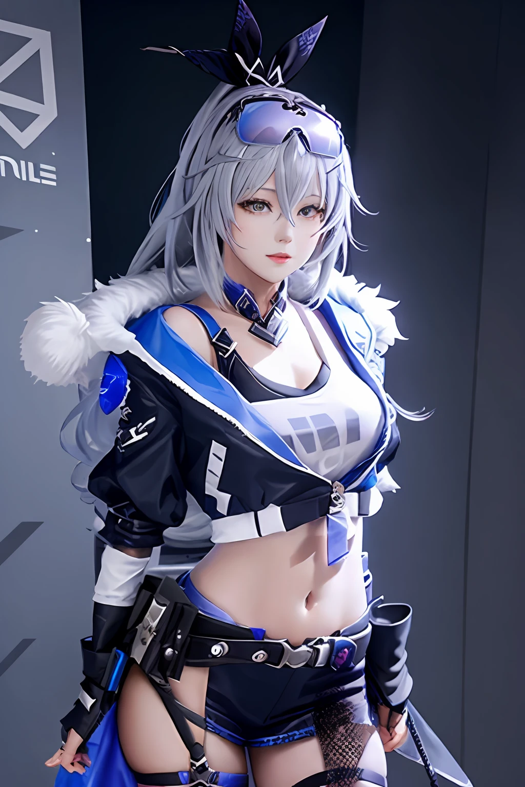 1girl sliver wolf /(honkai:star rail/), fur trim jacket, sunglasses
realistic photo, masterpiece, high quality, best quality, hyper detailed,long hair,
Vivacious, (dynamic pose:0.7)
upper body,,various poses