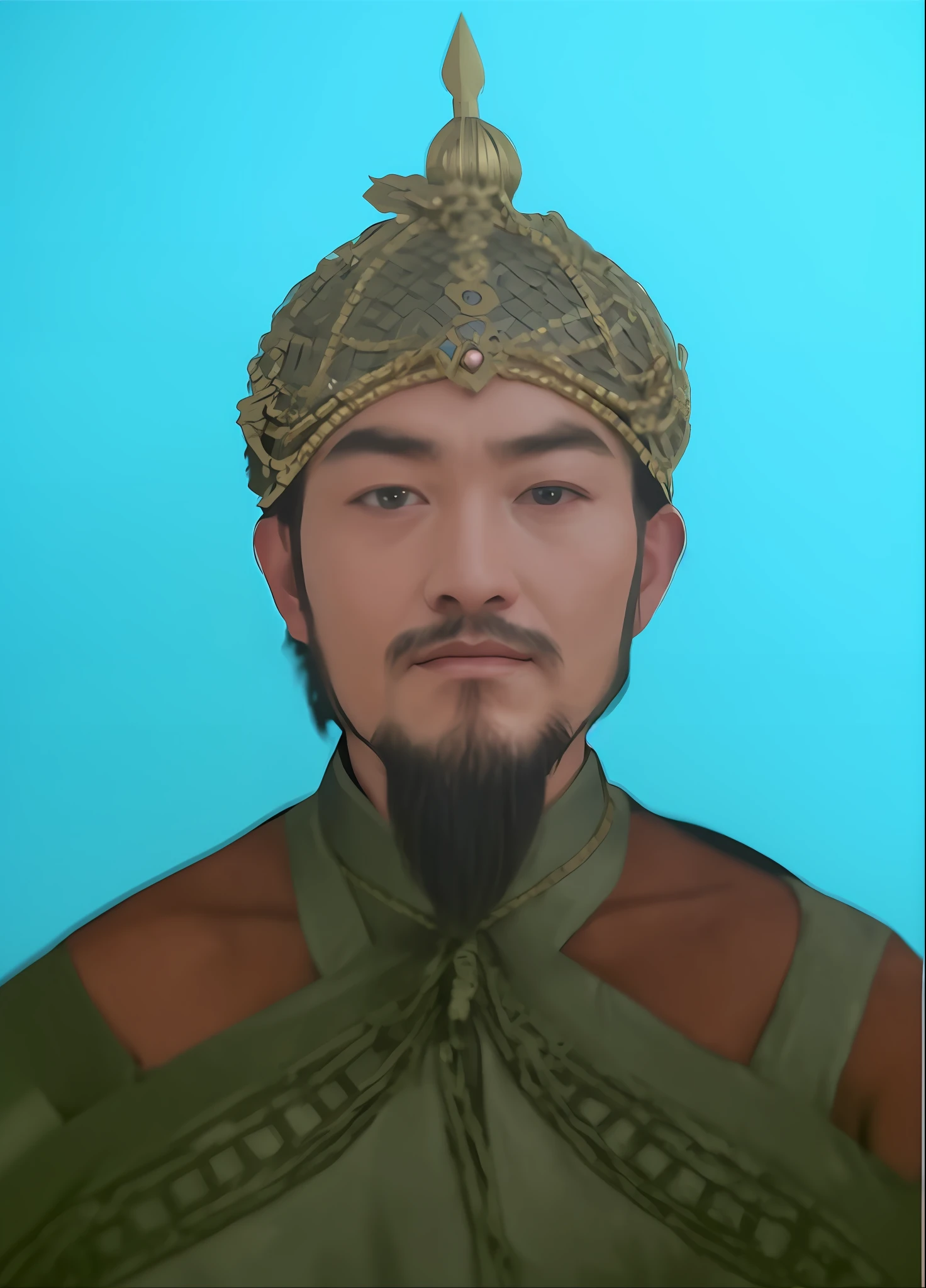 （HighestQuali：1.3），Cinematic lenses，tmasterpiece，（sharp fokus：1.5），（fidelity：1.3），Medium portrait（An ancient Chinese who looks tired but still proud and fierce，Southern Han Chinese，Now he is the leader，Wear delicate chain mail and leather armor，Give the scene a dark atmosphere，But in chiaroscuro it shapes the body），it's night time，（Highly fine skin），（Fine face），detailed back ground，Dark lighting，Twilight illumination，Volumetriclighting，Complicated details，UHD，