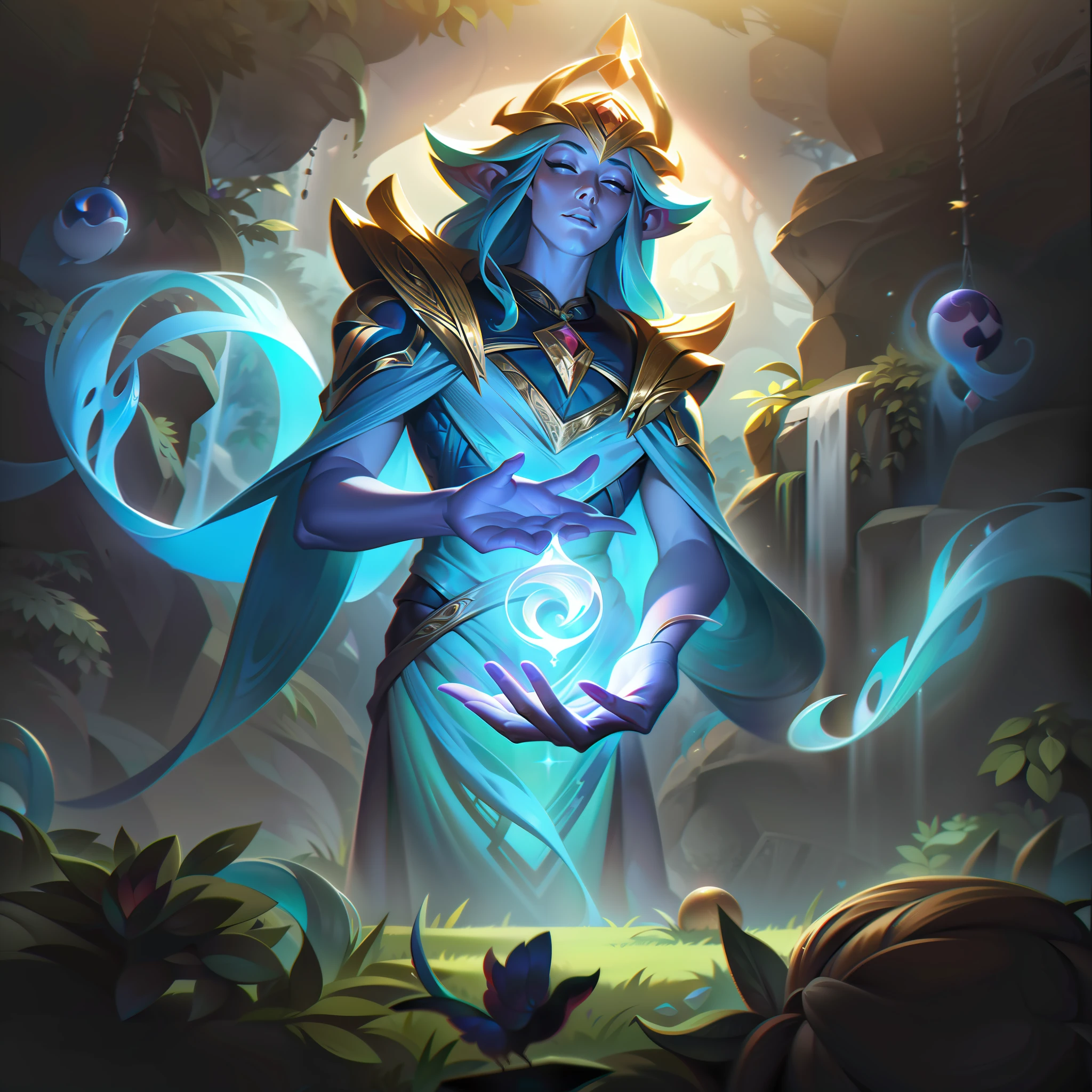 ((melhor qualidade)), ((obra-prima)), (detalhado: 1.4), ..3d, Na arte de splash cativante da skin base, Ekyzia, O devoto de Aelrindel, it is in the middle of the mystical woods of Verdano, The heart of nature's magic. The dim sunlight gently caresses his ethereal elven features, exuding an aura of serene tranquility and deep connection to the natural world. She wears flowing robes adorned with intricate leaf patterns and heavenly motifs, symbolizing his devotion to Aelrindel, The Ancient Guardian of the Forests. In one hand, ela embala um delicado, orbe brilhante, representing the balance of life and the magic it safeguards. with the other hand, it gently reaches the foliage, Where the spirits of the forest appear, attracted by his harmonious presence. Uma aura hipnotizante a envolve, weaving his enchanting spells and amplifying the beauty of his surroundings. Splash art transports viewers to the heart of Vidano's sanctuary, where Ekyzia's compassionate and gracious spirit embodies the very essence of nature's benevolence.
,HDR (high dynamic range),ray tracing,NVIDIA RTX,Super-Resolution,irreal 5,Subsurface dispersão, Textura PBR, Post-processing, anisotropic filtering, profundidade de campo, Maximum clarity and sharpness, texturas multicamadas, Albedo e mapas Speculares, surface shading, Accurate simulation of light-material interaction, perfectly proportions, octan render, Two-tone lighting,Abertura ampla,ISO baixo,White balance,thirds rule,8K BRUTO,
