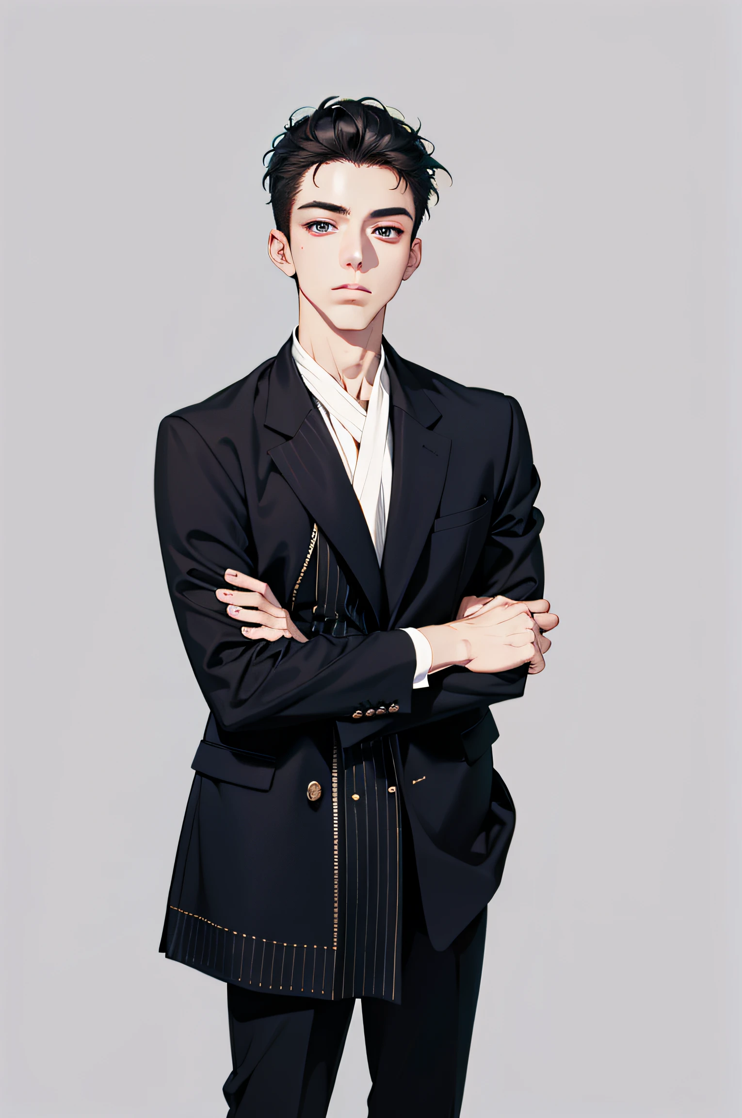 The eyes are more delicate,The facial features are more refined,The figure is more muscular
