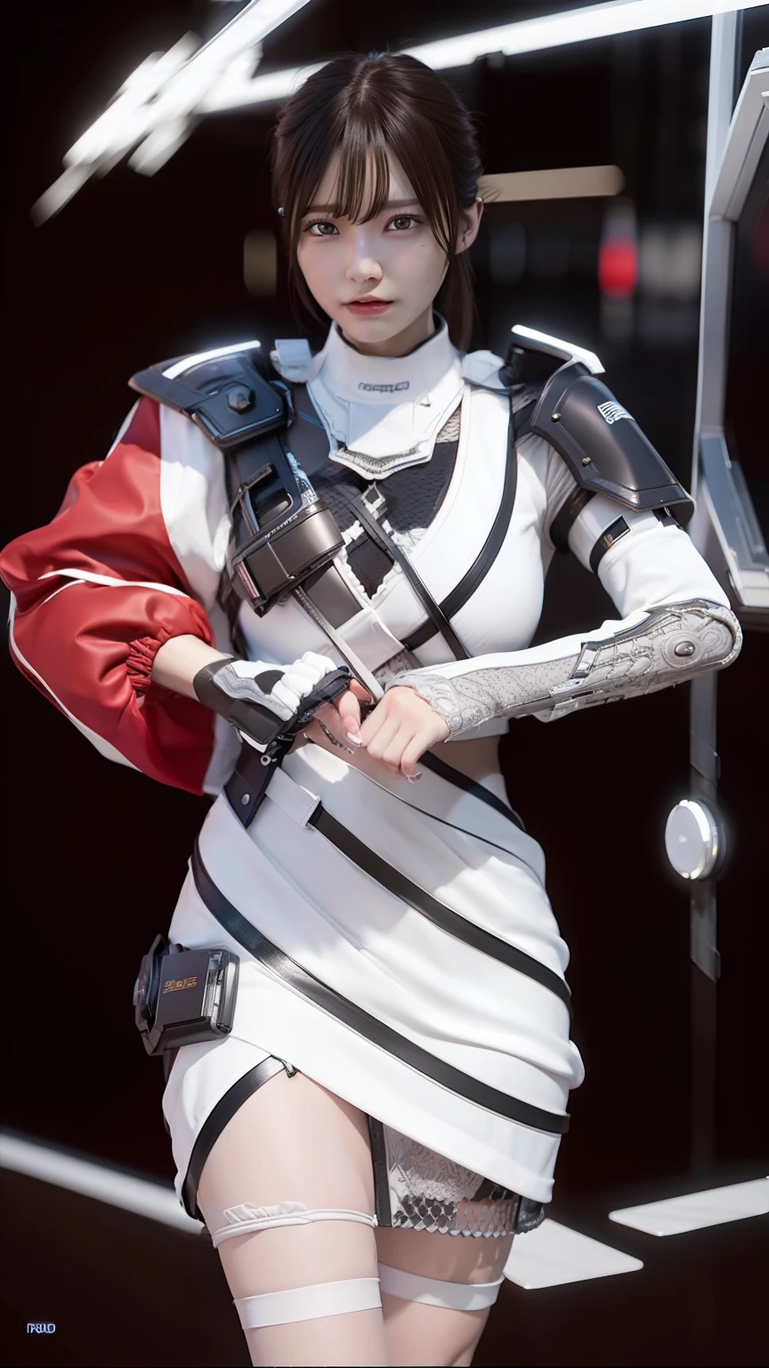 ((Best quality)), ((masterpiece)), (detailed:1.4), 3D, an image of a beautiful cyberpunk female,HDR (High Dynamic Range),Ray Tracing,NVIDIA RTX,Super-Resolution,Unreal 5,Subsurface scattering,PBR Texturing,Post-processing,Anisotropic Filtering,Depth-of-field,Maximum clarity and sharpness,Multi-layered textures,Albedo and Specular maps,Surface shading,Accurate simulation of light-material interaction,Perfect proportions,Octane Render,Two-tone lighting,Wide aperture,Low ISO,White balance,Rule of thirds,8K RAW,