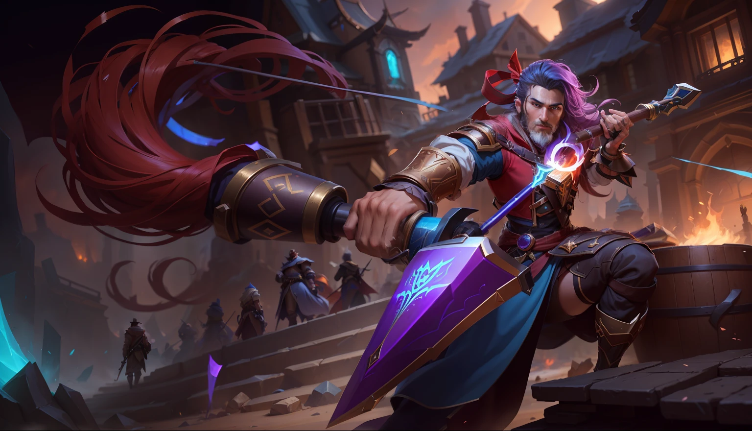 there is a man with a bow and a bow in his hand, amazing portrait of viego, riot games concept art, league of legends style art, league of legends concept art, fan art, painted as a game concept art, zenra taliyah, character splash art, 8k hd wallpaperjpeg artifact, 8 k hd wallpaperjpeg artifact
