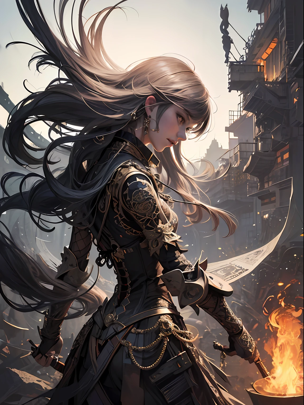 official art, unity 8k wallpaper, ultra detailed, beautiful and aesthetic, masterpiece, best quality, (zentangle, mandala, tangle, entangle), (fractal art:1.3) , 1girl, extremely detailed, dynamic angle, cowboyshot, the most beautiful form of chaos, elegant, a brutalist designed, vivid colours, romanticism, by james jean, roby dwi antono, ross tran, francis bacon, michal mraz, adrian ghenie, petra cortright, gerhard richter, takato yamamoto, ashley wood, atmospheric, ecstasy of musical notes, streaming musical notes visible