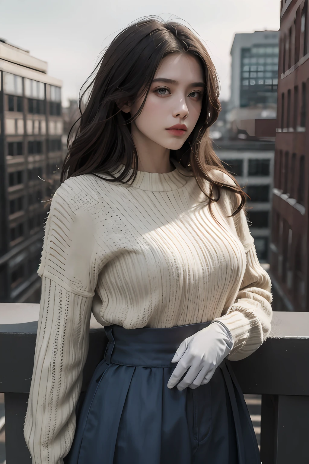 wearing gloves