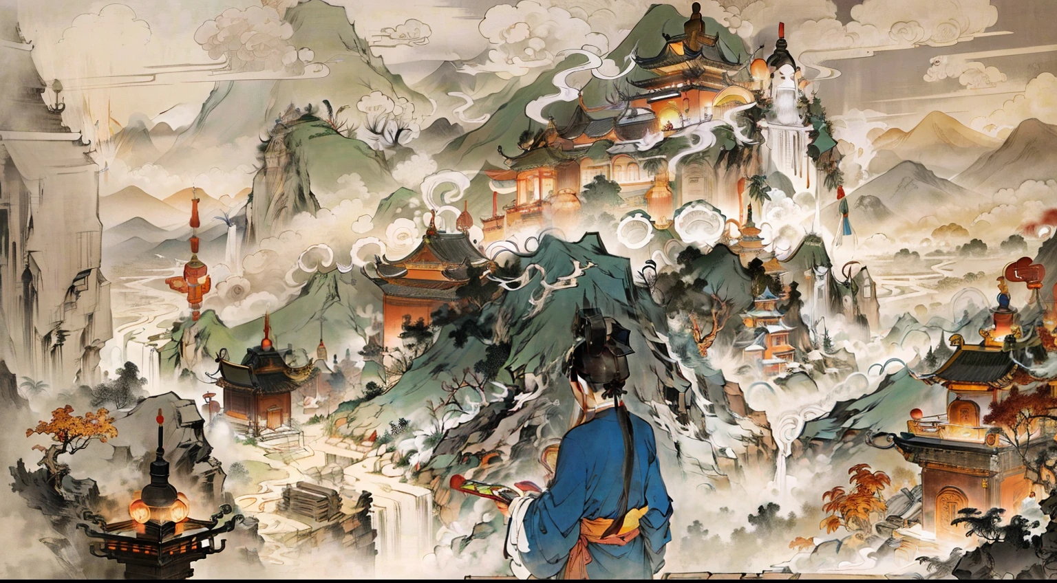 Outside Xuzhou City，mountains surrounding，There is an old monastery，It is called Yuhua Temple。In this monastery，The monks reverently chanted the Buddha，An orphan named Li Feng knelt silently to the side，had his hands folded，Pray religiously。Chinese Book of Villains，Comic strip black and white