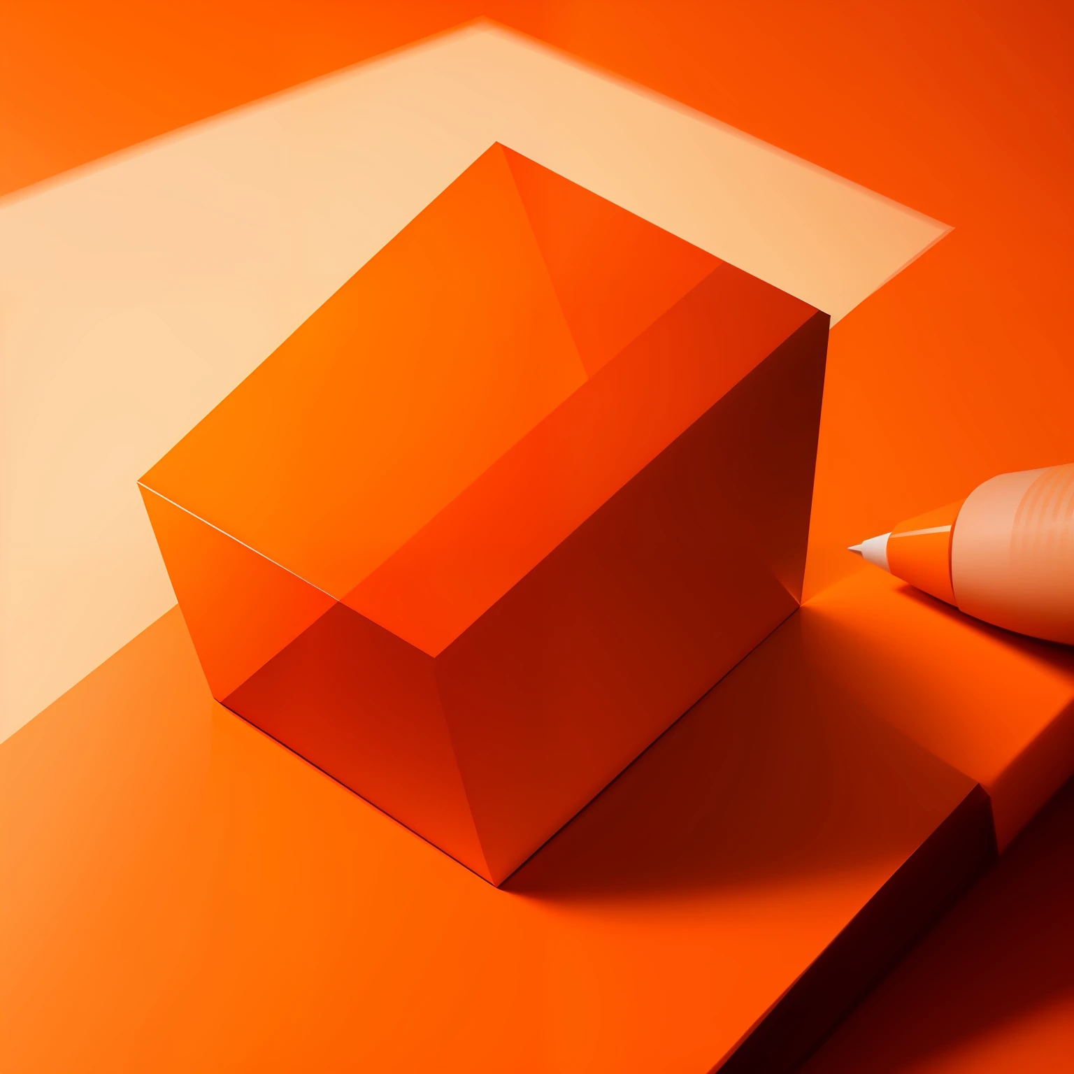 Design a geometric logo，orange tint