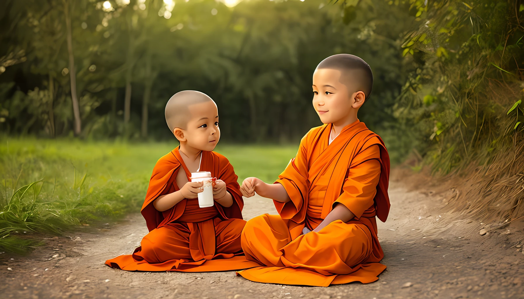 Little monk Milk cute