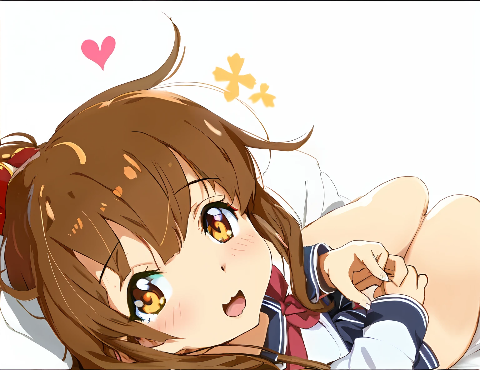 Anime girl lying with her head on her stomach, Anime visuals of cute girls, Cute anime girl, Cute Anime, Anime Best Girl, (Anime Girl), closeup Iwakura Lain, anime lover, an anime girl, Cute anime face, railgun, extremely cute anime girl face, Anime girl named Lucy, in style of kyoto animation, charming anime girls