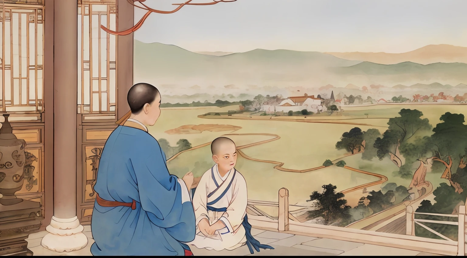 Outside Xuzhou City，mountains surrounding，There is an old monastery，It is called Yuhua Temple。In this monastery，The monks reverently chanted the Buddha，An orphan named Li Feng knelt silently to the side，had his hands folded，Pray religiously。
