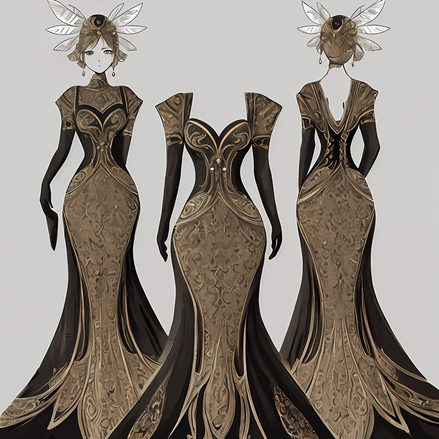 Ballroom Dress Design_v1.0, (Dress Design:1), (ballroom:1), flowing fabric, Intricate details, Elegant silhouette, (Normal quality:2), ((fulcolor)), hight resolution, No people, No text, no error, notcropped, good quality, no watermark, no signature, Clear, Well-drawn elements, Normal quality, No JPEG artifacts, evocative mood, Elegant, Glamorous, Clear Resolution, Precise proportions, No text, no error, (No extra elements), pasties, bead, Feathers, frilld, (Eye-catching colors:1), (Flattering Fit:1)