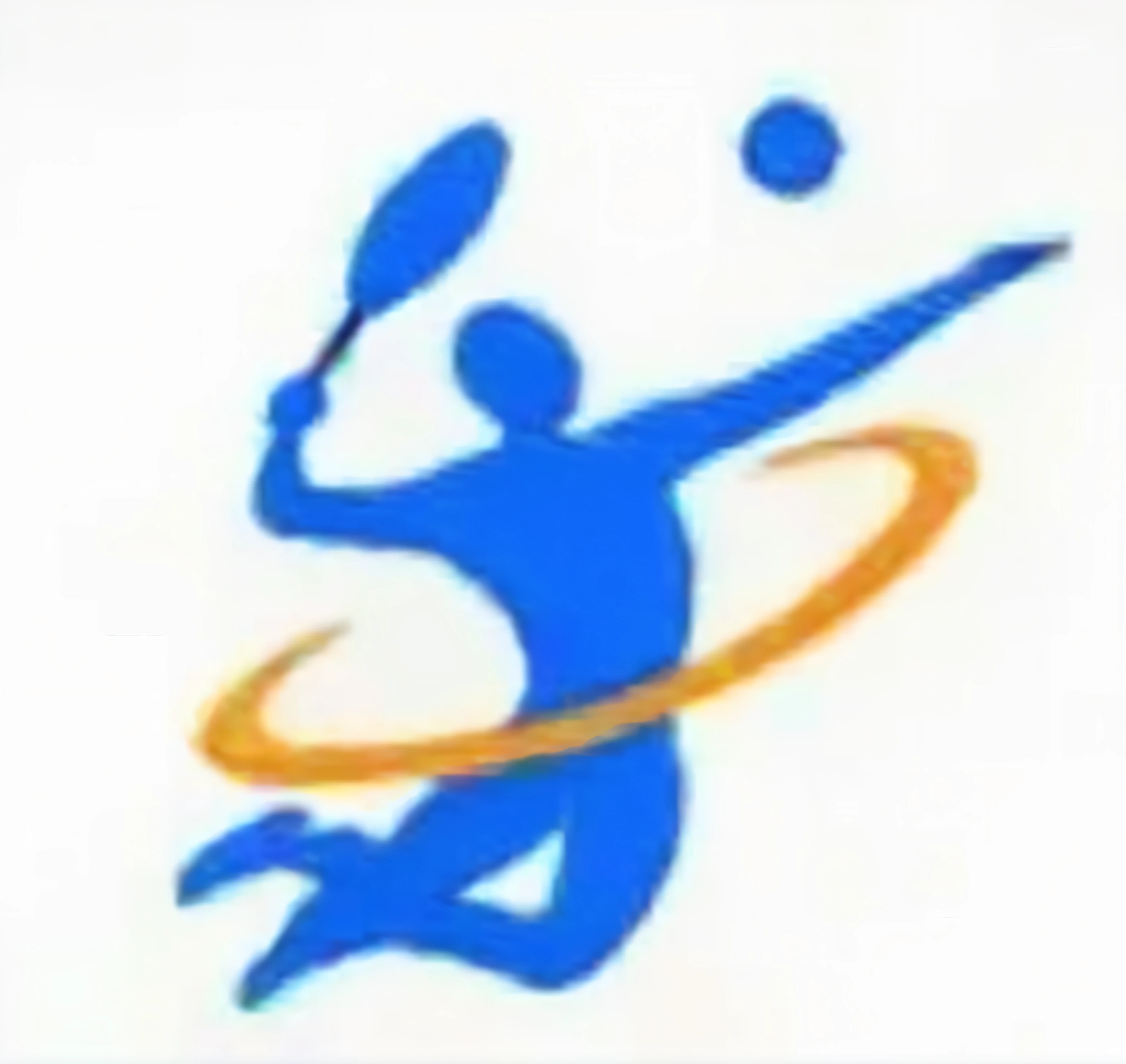 Close-up of tennis player hitting a ball with a racket, Sports logo, sports setting, logo, logo, artistic depiction, image, corporate logos, Badminton, Official, game logo, sport game, Signs of none, Beach tennis, logo without text, sports mascot, inspired by Jan Karpíšek, trending photo, Sports, computer - generated