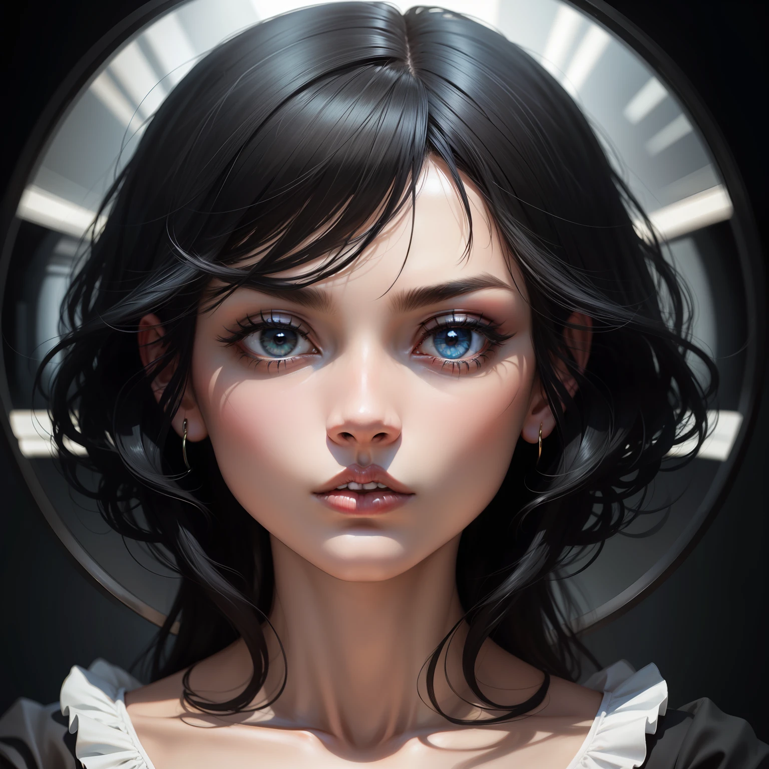 black hair, Surrealism, 8k, super detail
