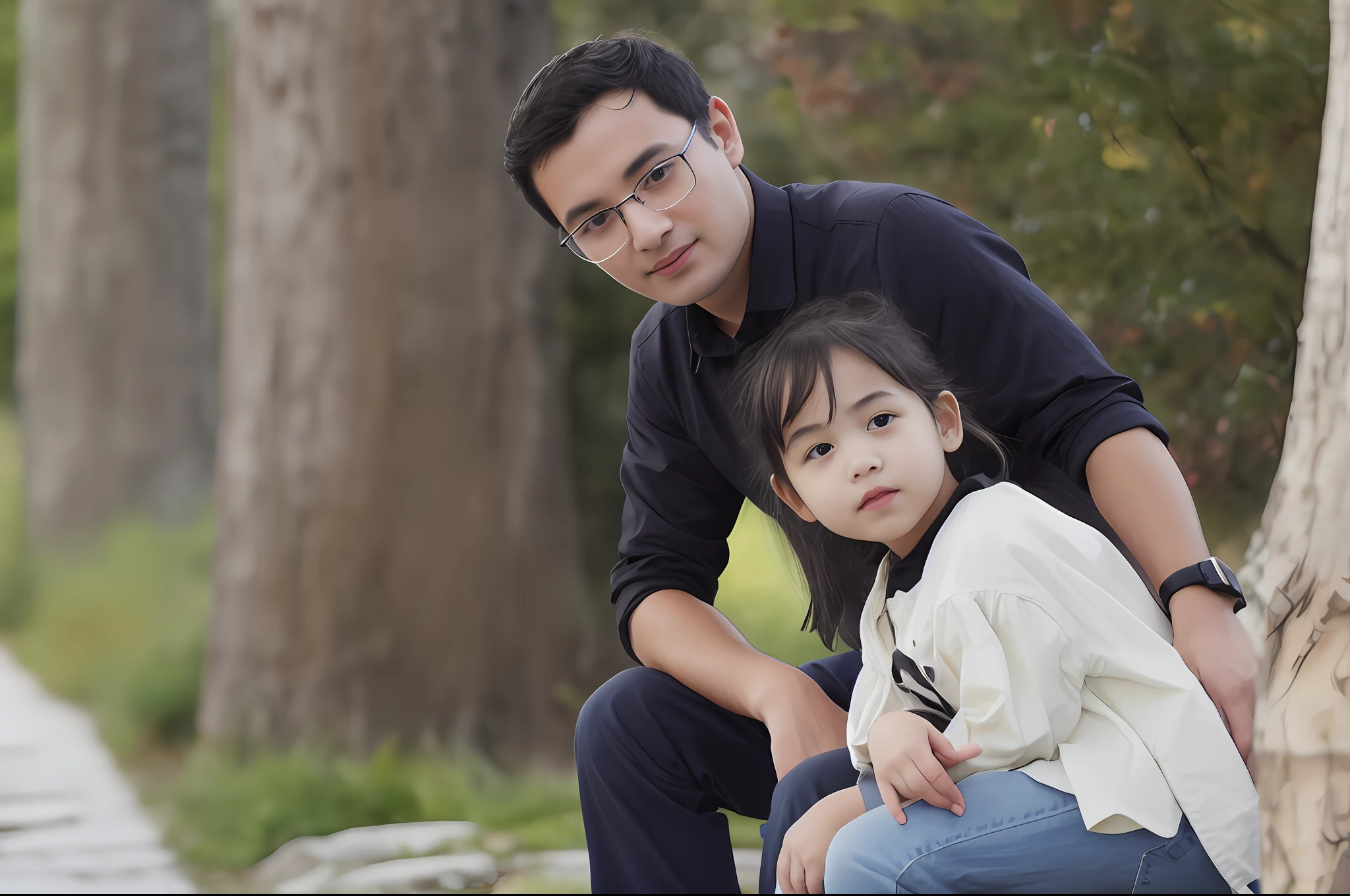 There was a man and a  girl sitting on a bench, taken with canon eos 5 d mark iv, taken with canon eos 5 d, portrait picture, photo taken with canon 5d, Portrait image, Photo taken with Sony A7R, Photo taken with Nikon D750, Photo taken with Nikon D 7 5 0, Gamine, 7 0 mm portrait