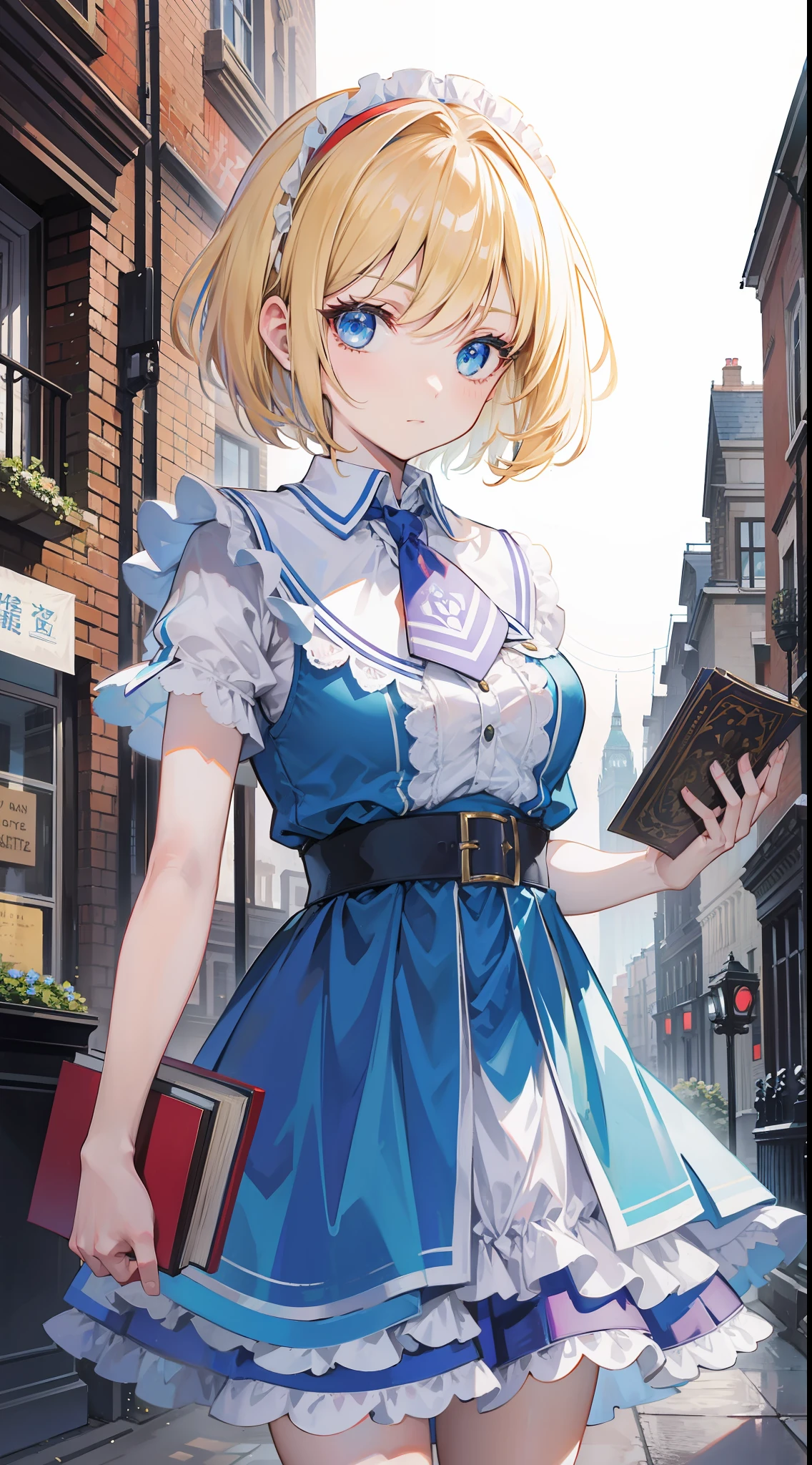 Alice Margatroid,In London,Holding a magic book
