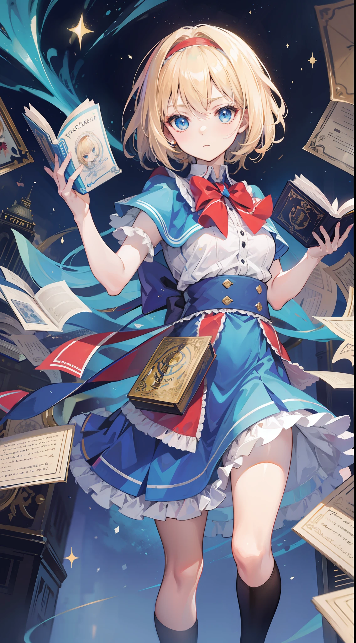 Alice Margatroid,In London,Holding a magic book