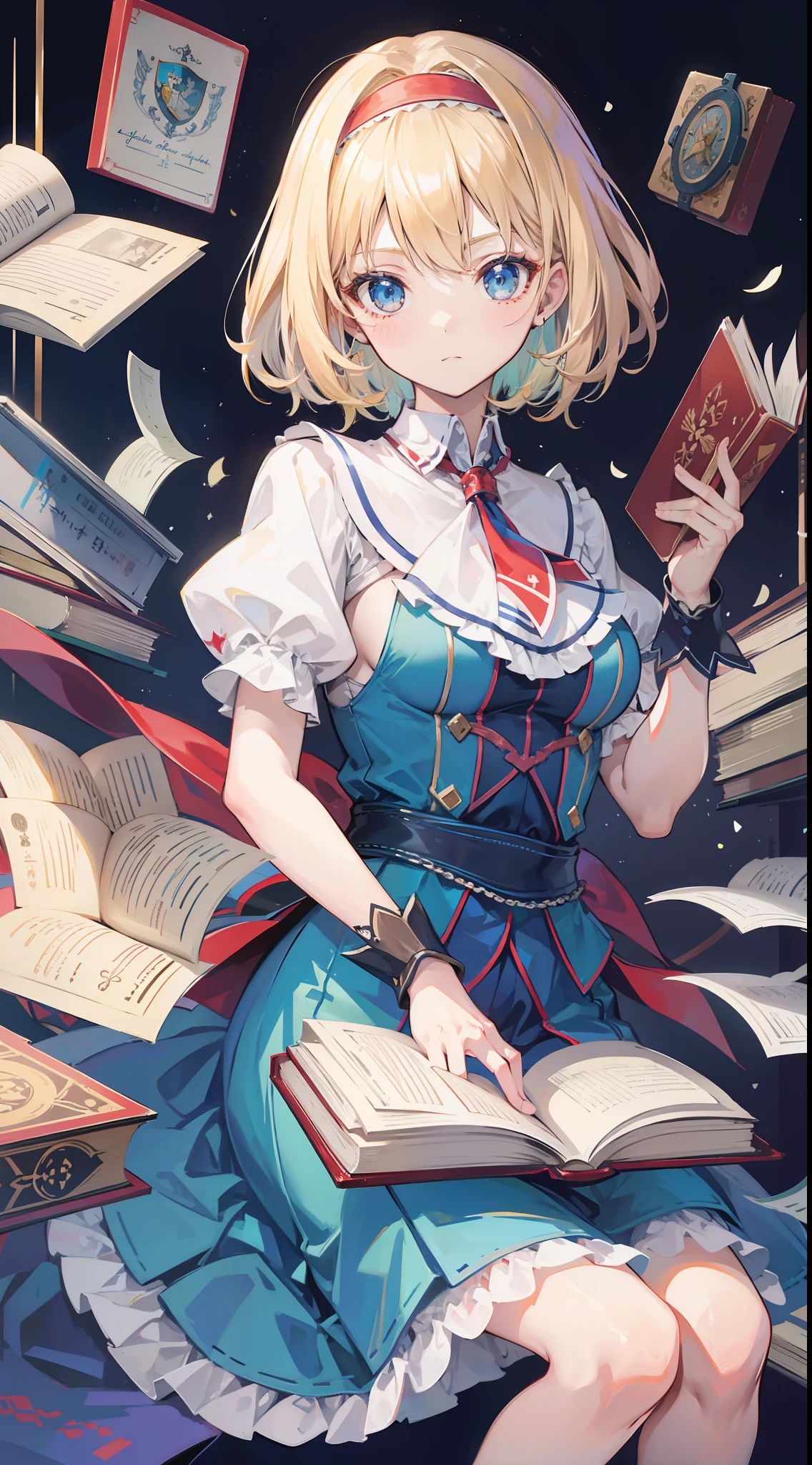 Alice Margatroid,In London,Holding a magic book
