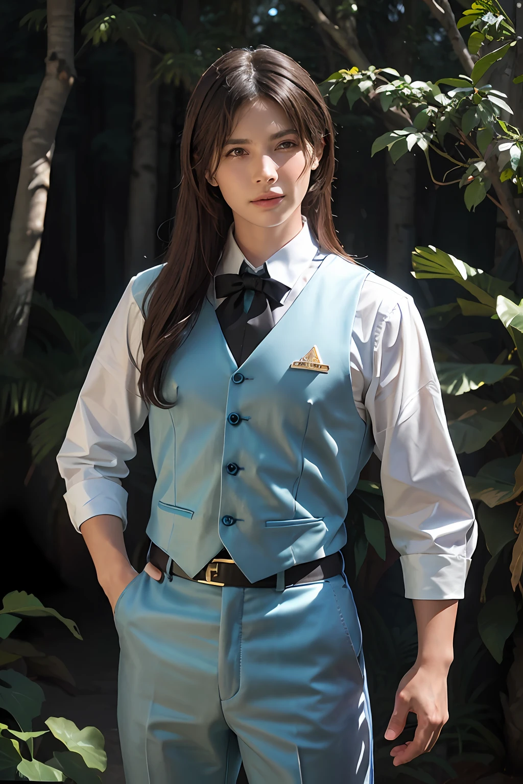 Famous footballer Cristiano Ronaldo,Surrealist portraits of women by David Hockney and Alphonse Mucha,Fantasyart,photographrealistic,动态照明,artstation,poster for,Volumetriclighting,Very detailed faces,4 k,1girl,in a sunbeam,Cowboy photos,(formal outfit:1.4),long whitr hair,brunette color hair,Yellow gradient at the end of the hair,white clothes,Plus red green decoration