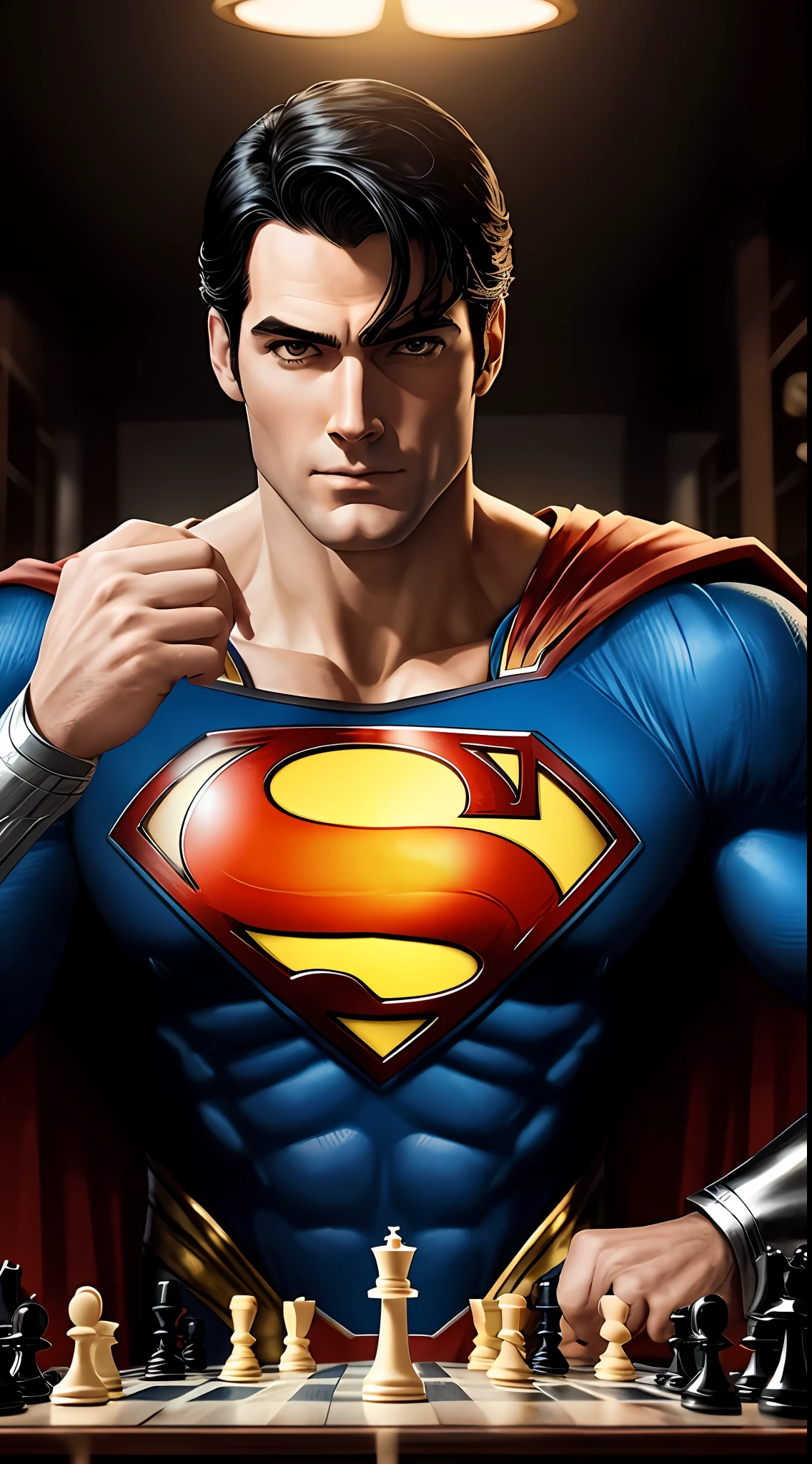 Superman playing chess --auto