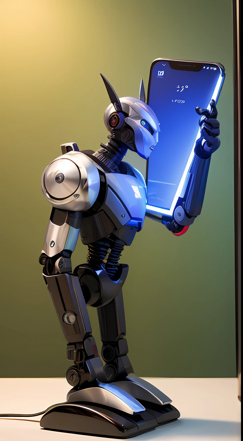 Robot on the phone, concept art, 4k