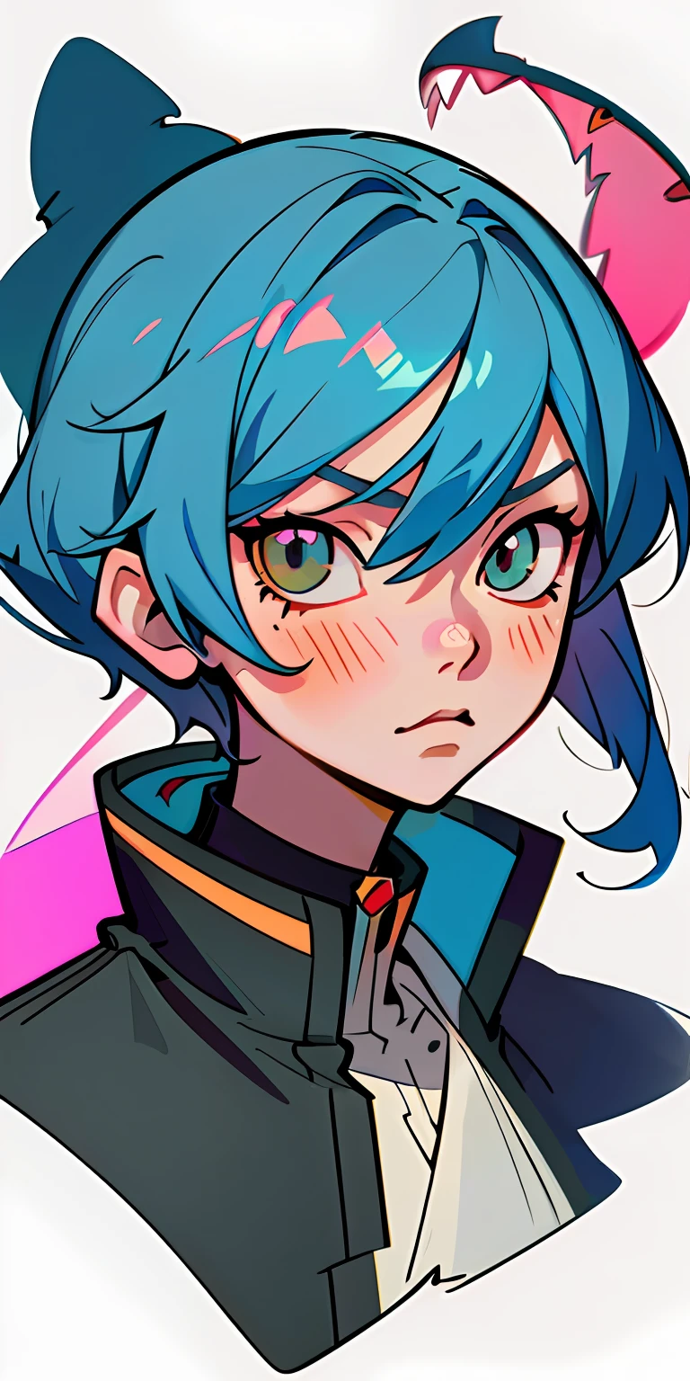 Shark and finger combined, Digital anime illustration, Detailed digital anime art, Anime style illustration, Anime style portrait, anime styled digital art, loish art style, Digital anime art, Rosla 1. 0, Artgerm and Atey Ghailan, Detailed fanart, rossdraws 2. 0, Stunning anime face portrait