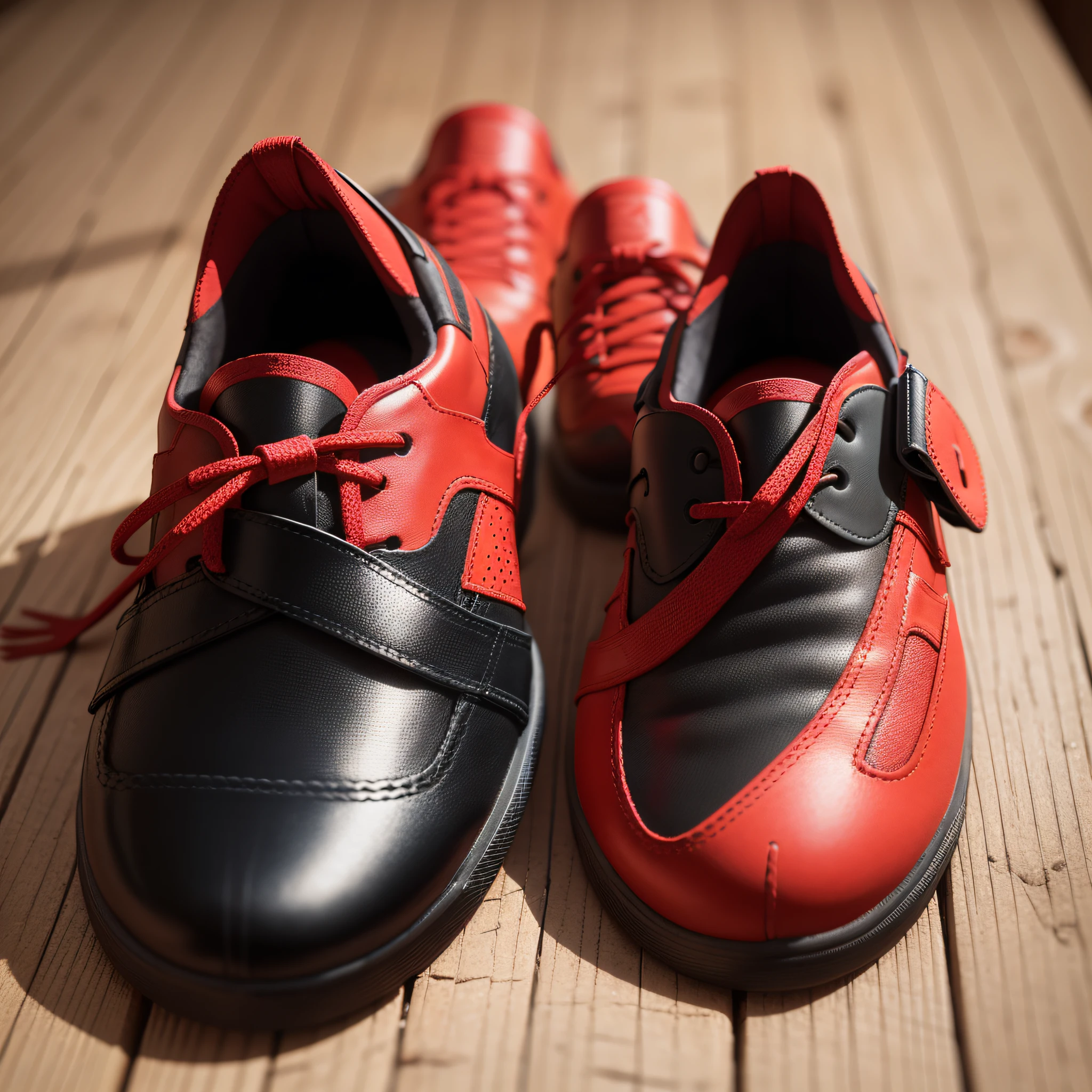 (zapato tacon), negro y rojo, producto, fondo blanco