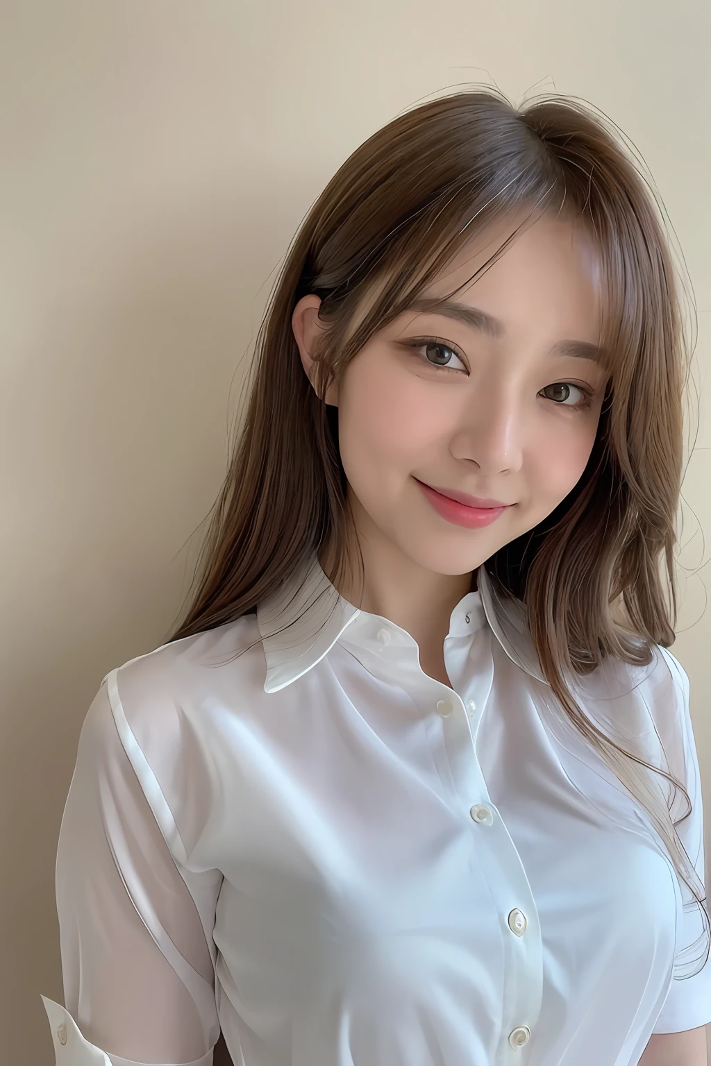 (top-quality、8k、32k、masterpiece、UHD:1.3)、Attractive Japanese Woman Pictures、女の子 1 人、abdominals、the perfect body、(Transparent shirt:1.1)、hyperdetailed face、detailed lips、finely eye、二重まぶた、a smile