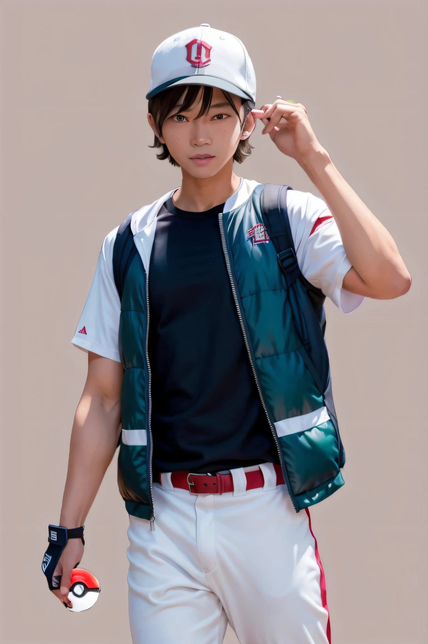 arafed asian baseball player in uniform holding a baseball bat, model is wearing techtical vest, fukaya yuichiro, kazuya takahashi, tsurumaki kazuya, inspired by Kinichiro Ishikawa, yuya nagai, style of kentaro miura!!!!, inspired by Ueda Fumito, akikazu mizuno