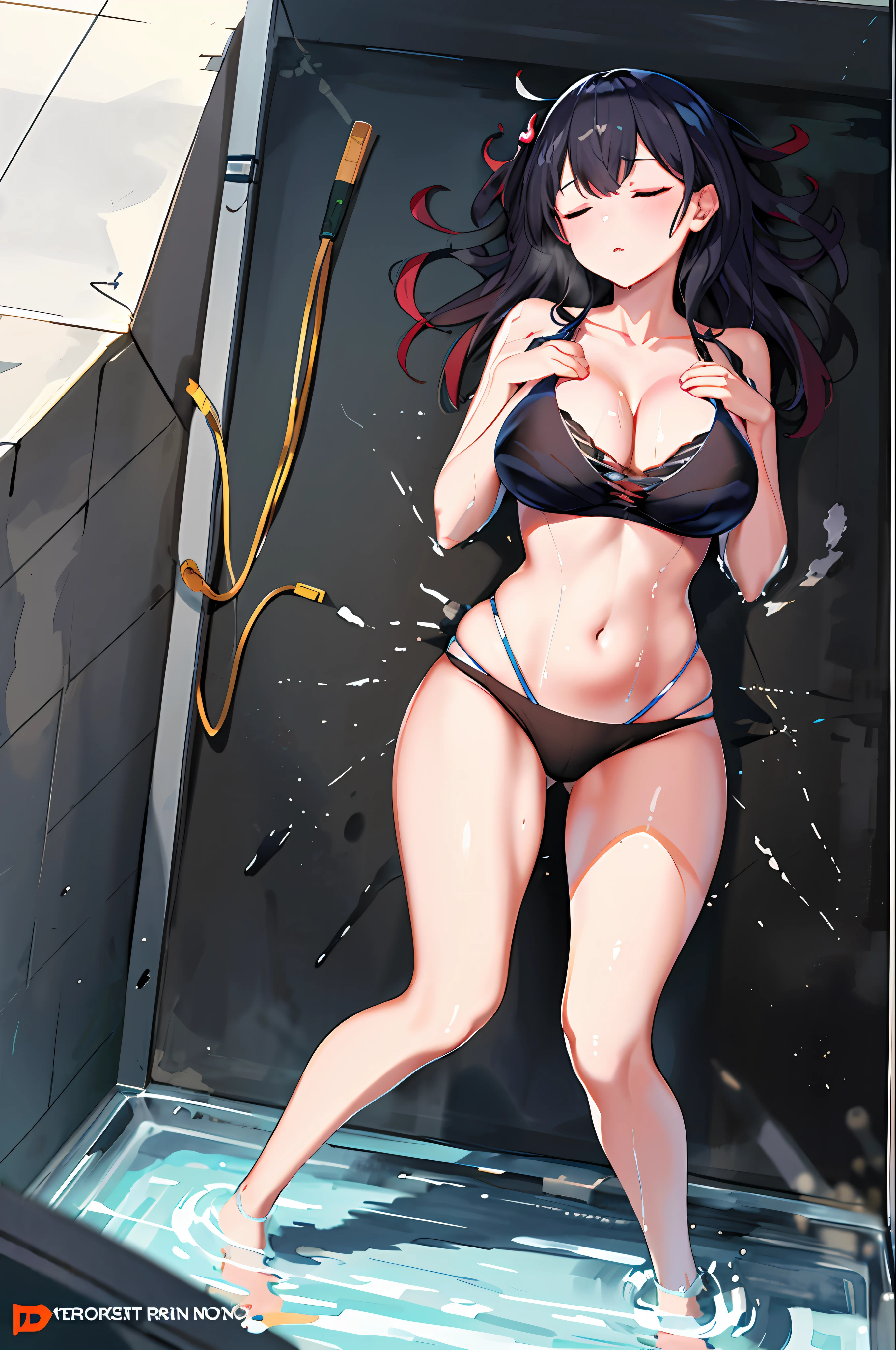 ((Sleeping little sister)), realisticlying, best quailty, (((((Light rope clothing: 1.5)))), ((Ultra high leg underwear)), (string)))), (Ultrathin)))), full bodyesbian, (Large breasts), (20 yrs), ((White laces: 1.5)), (Chest dew: 1.9)))), (Full body soaked: 1.8))))), (((((Open legs: 1.8))