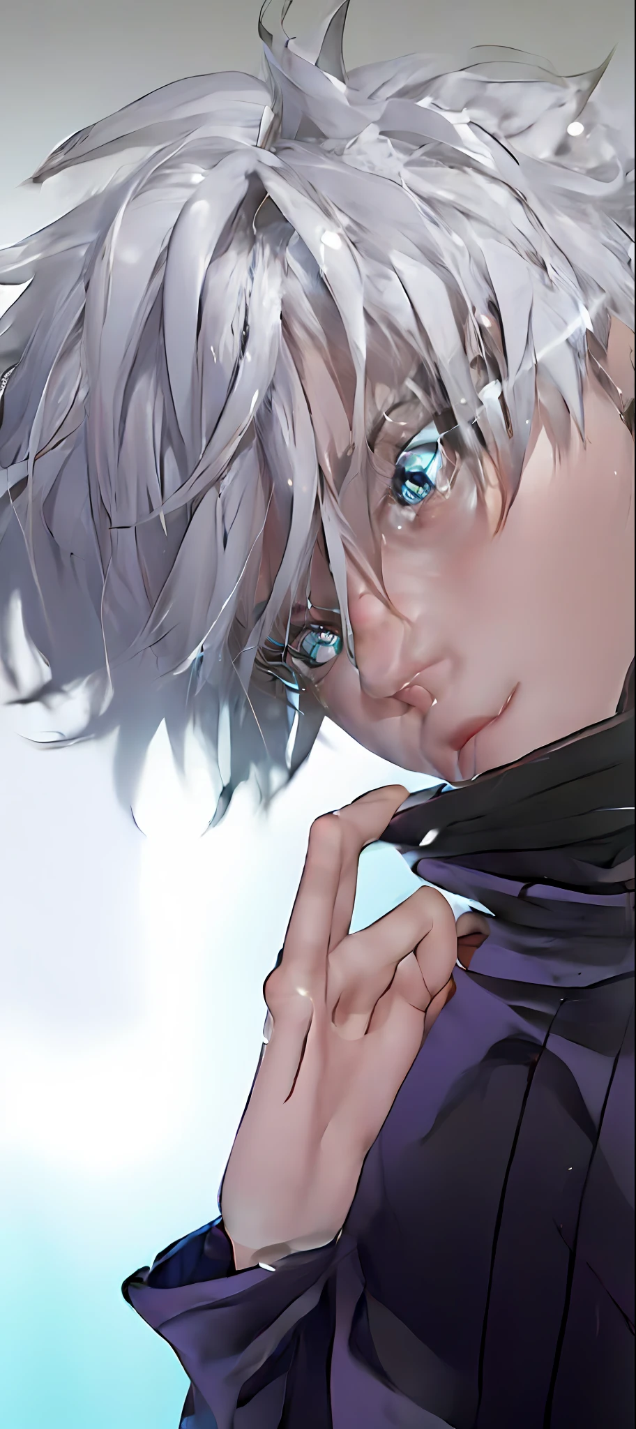best illustration, best quality, magnificent background, male focus, brown skin, 1 boy, squat, solo, black eyes, look into the audience portrait, short black hair, sitting, asian man, 30 years old rather muscular man in suit, masterpiece, top quality, 8k UHD, digital slr, realistic painting art, thick and dignified curved eyebrows, eyes clear and large, Chiseled face, large nose, broad forehead, brown skin, dark eyes