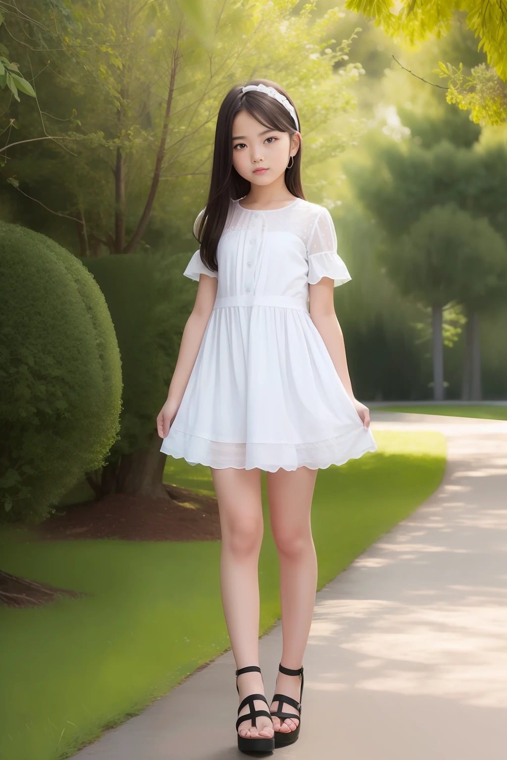 Best quality, super high resolution, (realism: 1.4), 1girl, masterpiece, outdoor, full body,