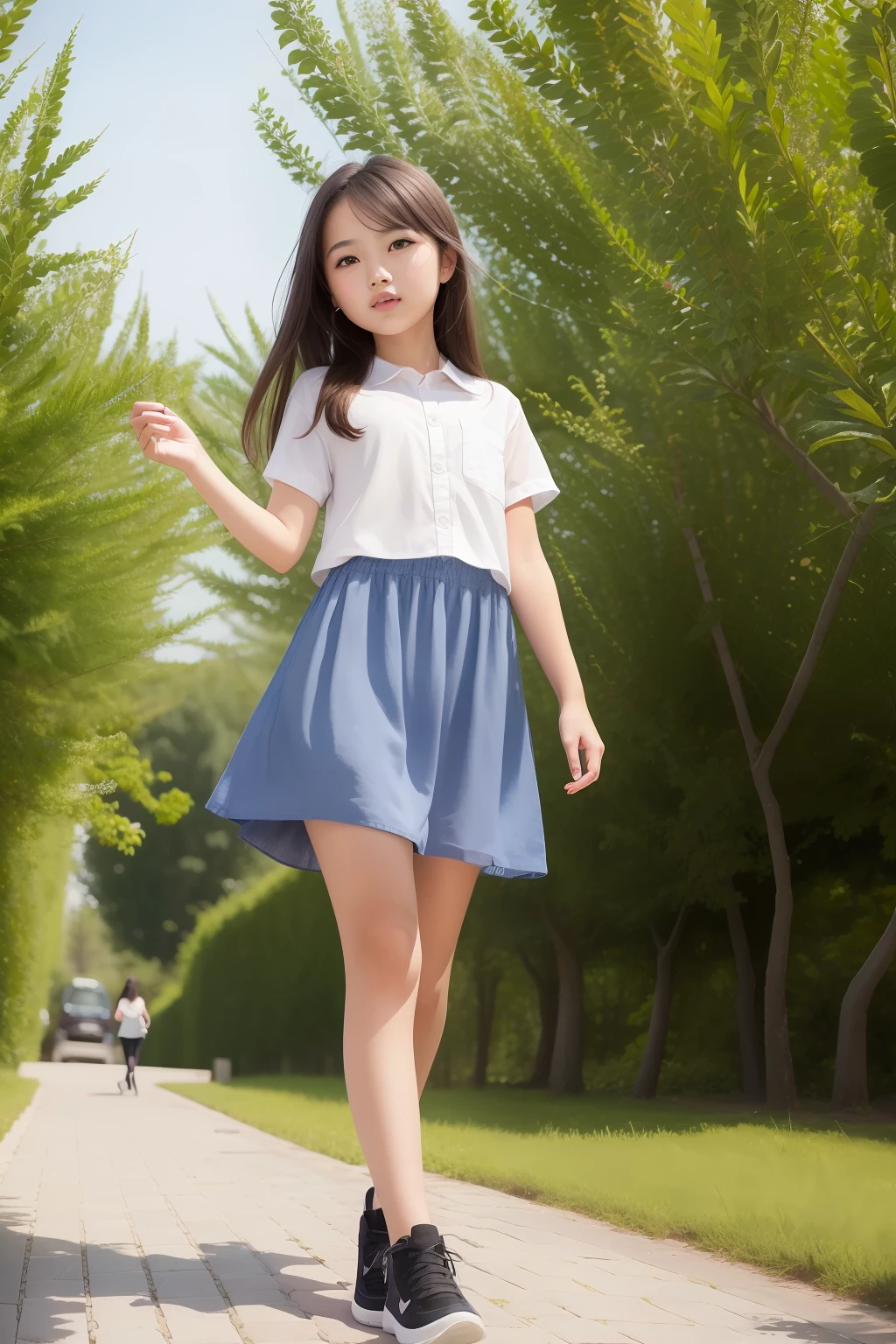 Best quality, super high resolution, (realism: 1.4), 1girl, masterpiece, outdoor, full body,