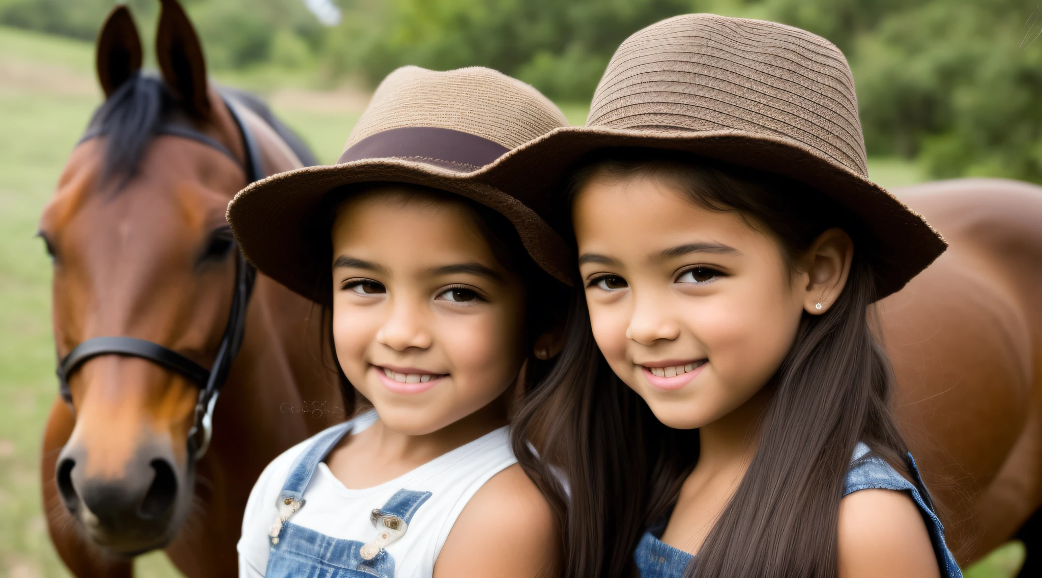 estilo russo, Girl children, retrato , DARK long hair braids with hat, estilo fazendeira, com rolos de feno e trigo e cavalo, Celeiros, Laranjas.